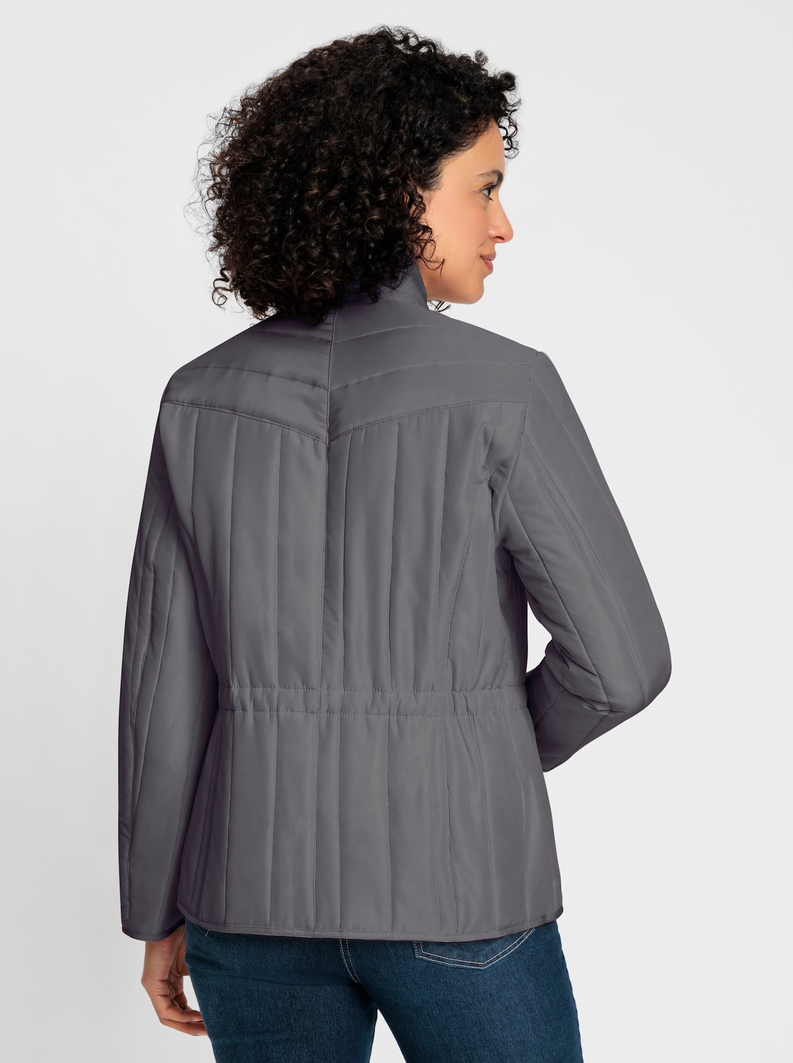 Steppjacke mit Längssteppung - anthrazit