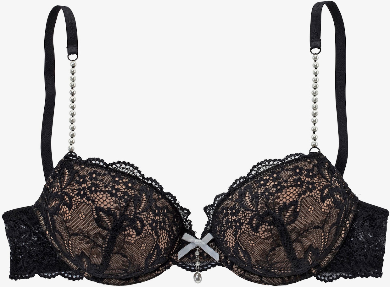 LASCANA Soutien-gorge push-up - noir-crème