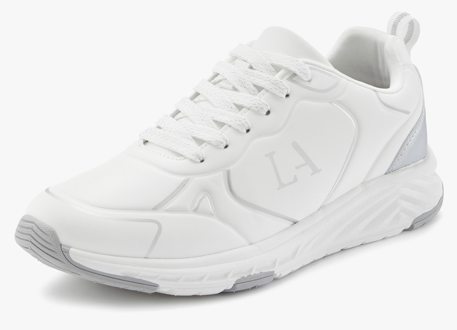 LASCANA Sneaker - wit/zilverkleurig