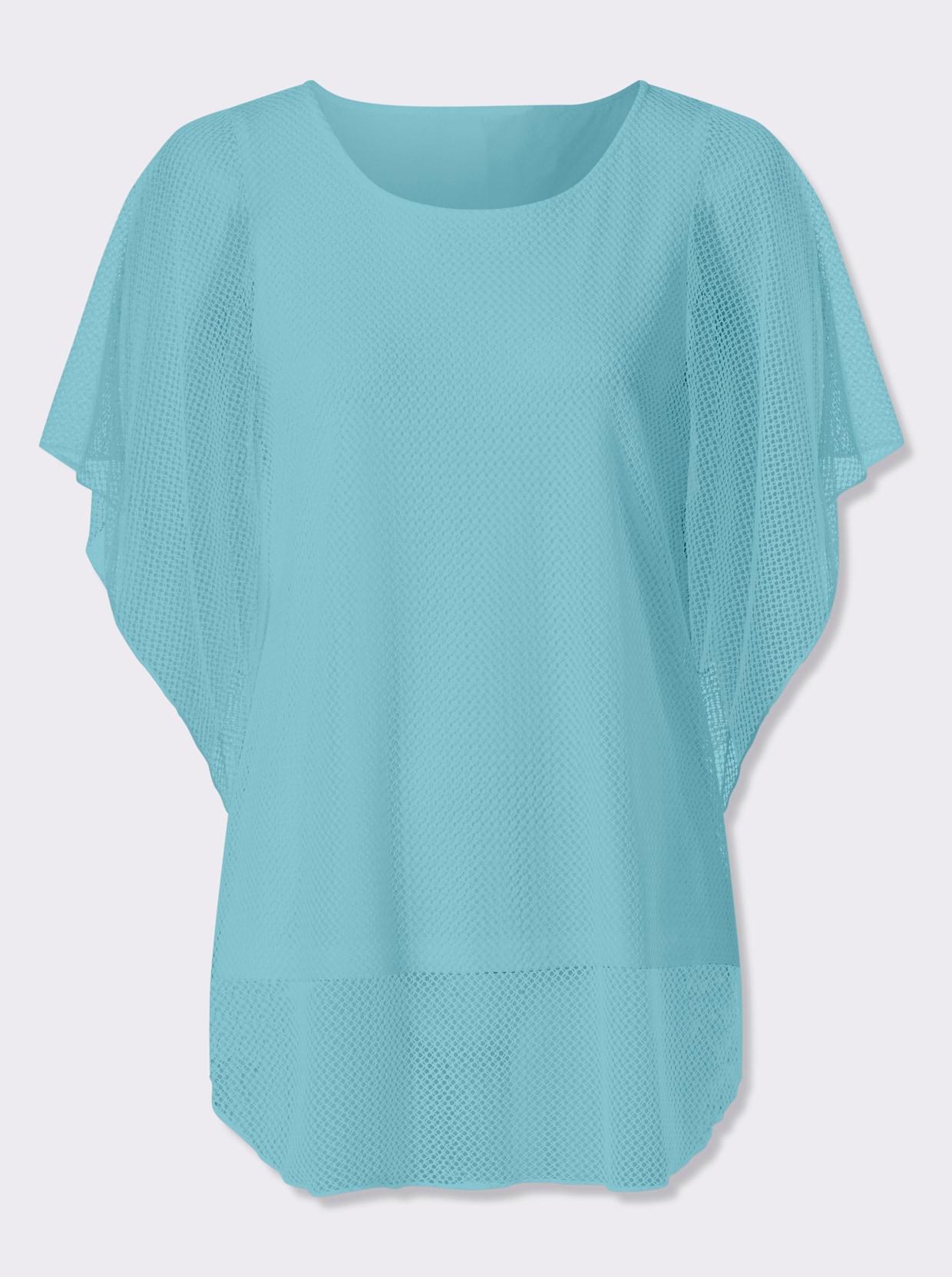 heine Kurzarmshirt im Poncho-Stil - aquamarin