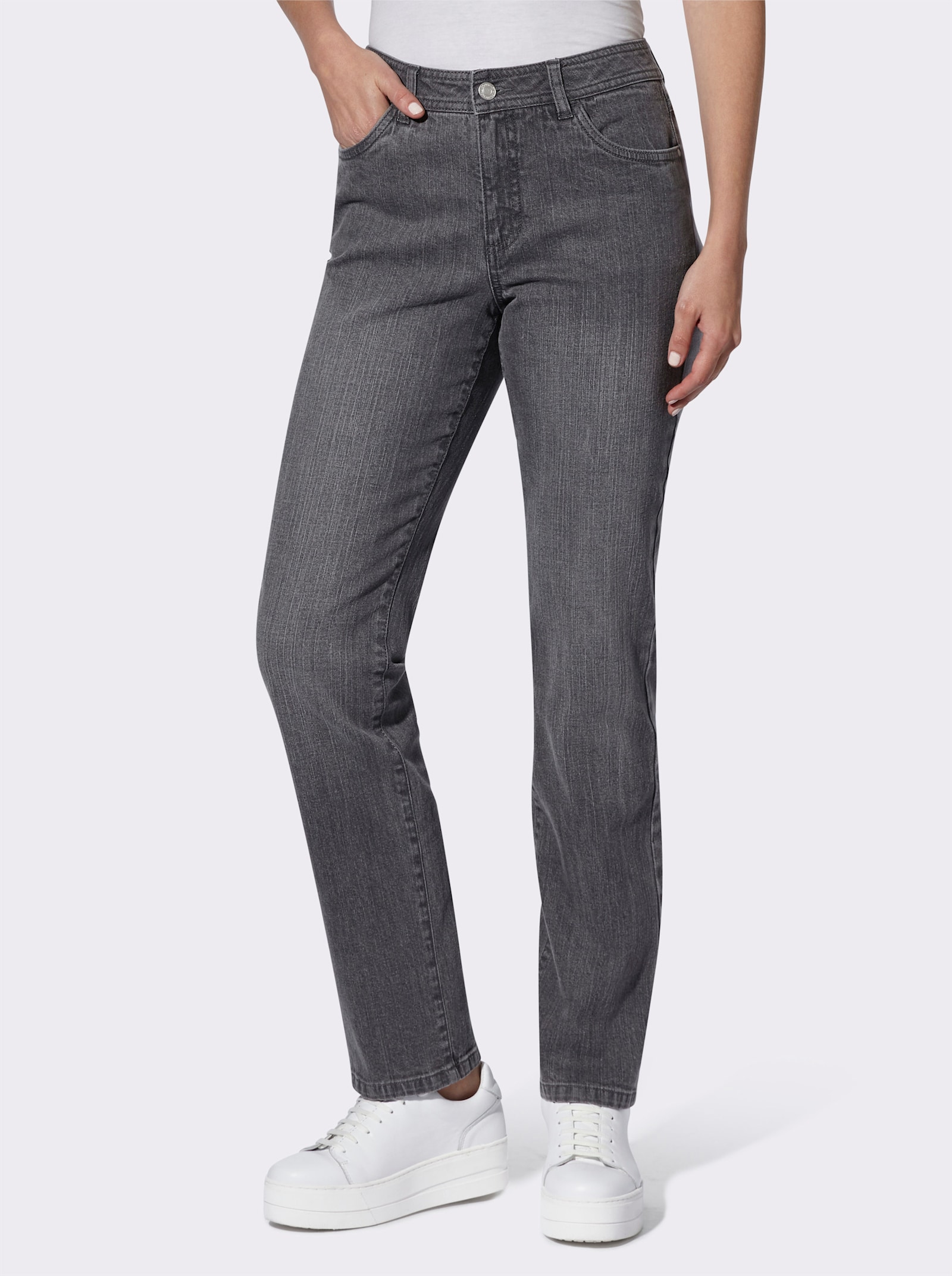 5-Pocket-Jeans mit lässig weiten Beinen - grey-denim