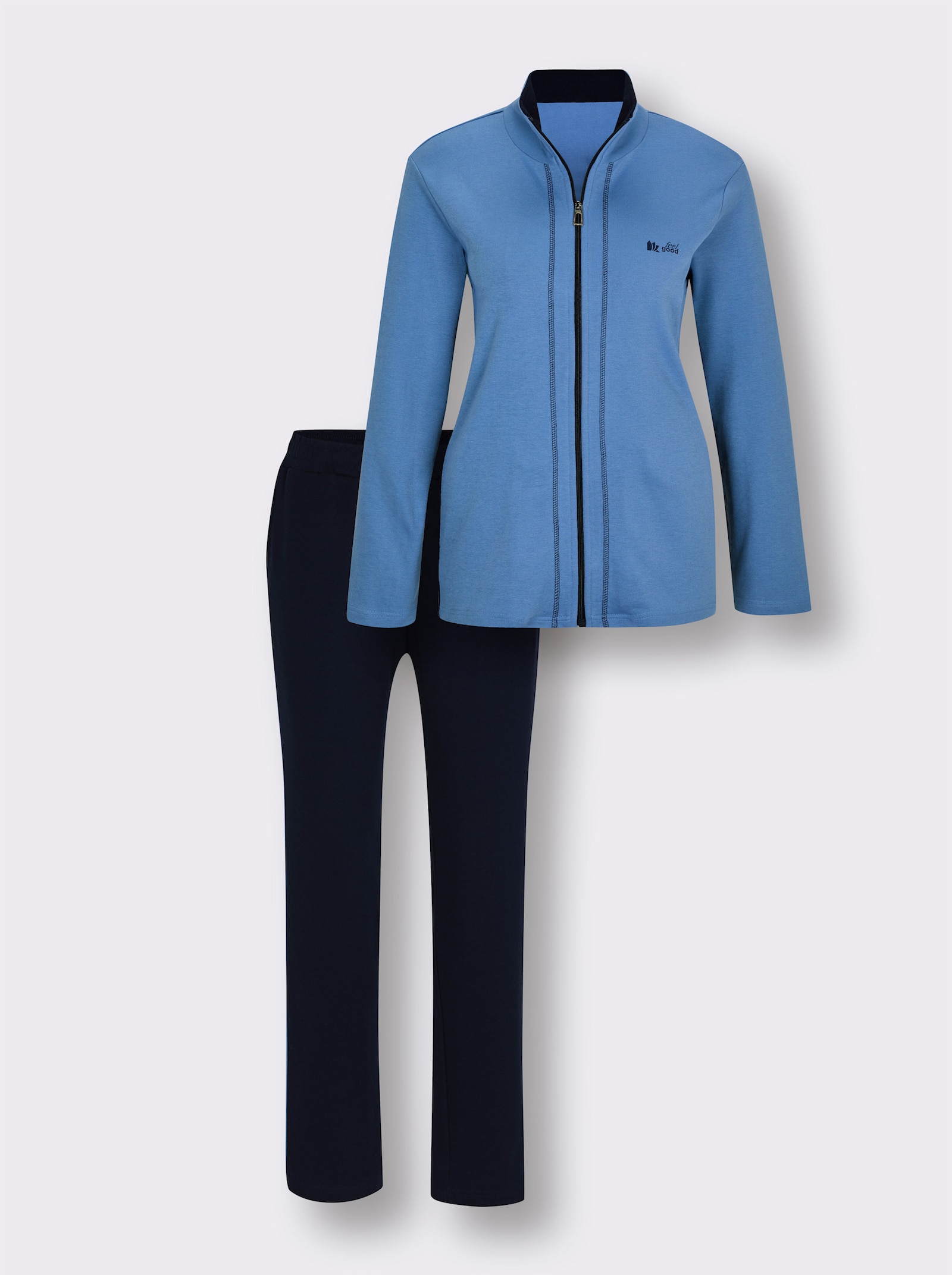 feel good Hausanzug - mittelblau-marine