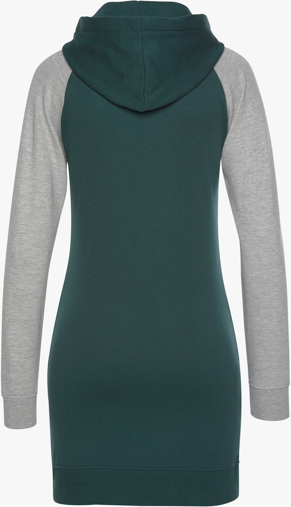 Robe en matière sweat - vert foncé-gris