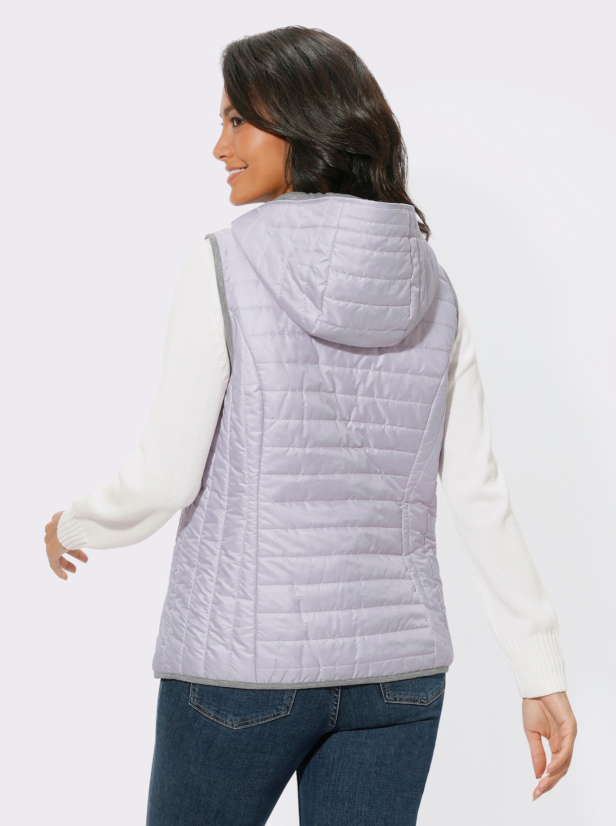 Bodywarmer - lila/grijs