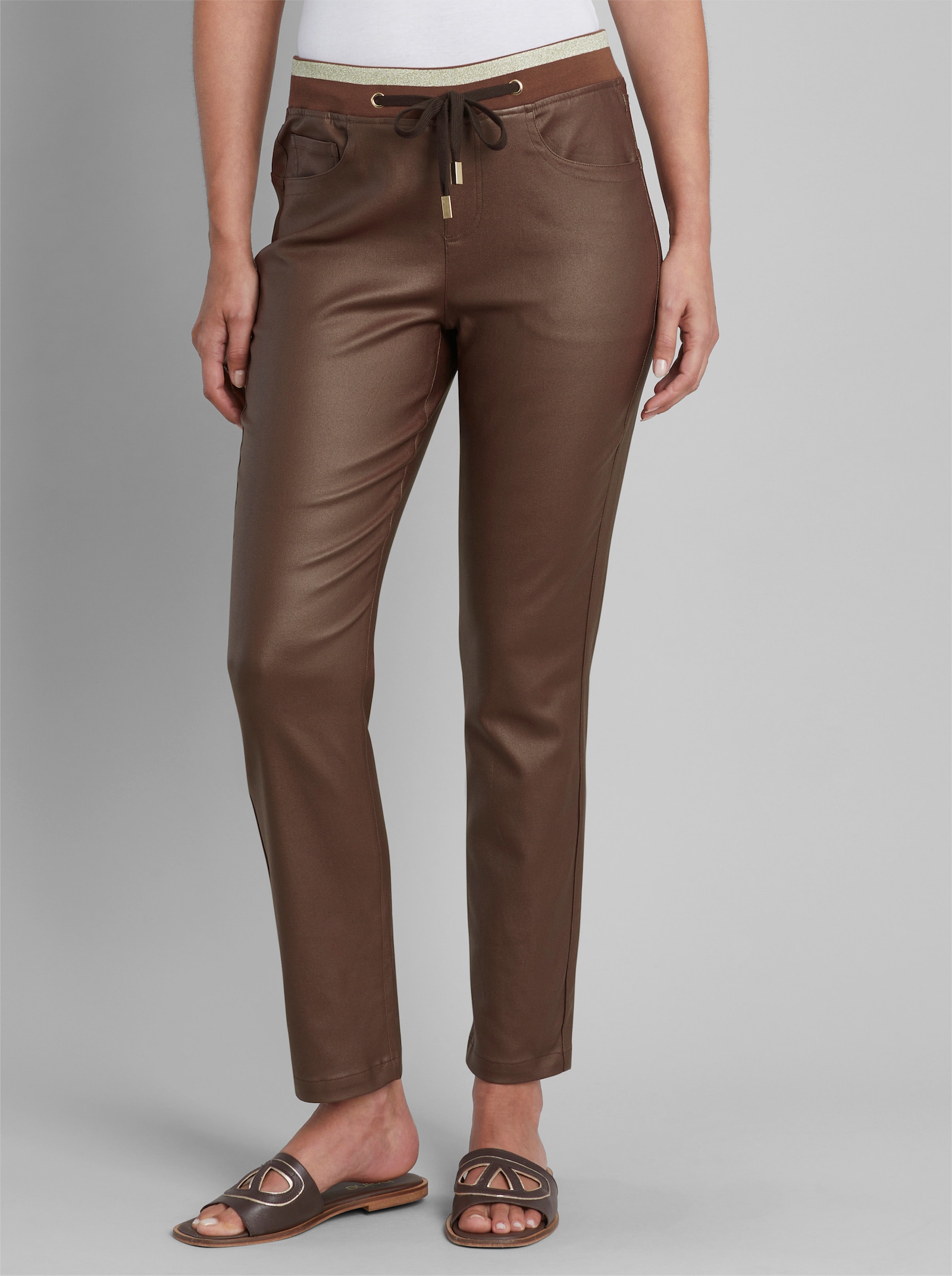 heine Schlupfhose mit Beschichtung - schoko