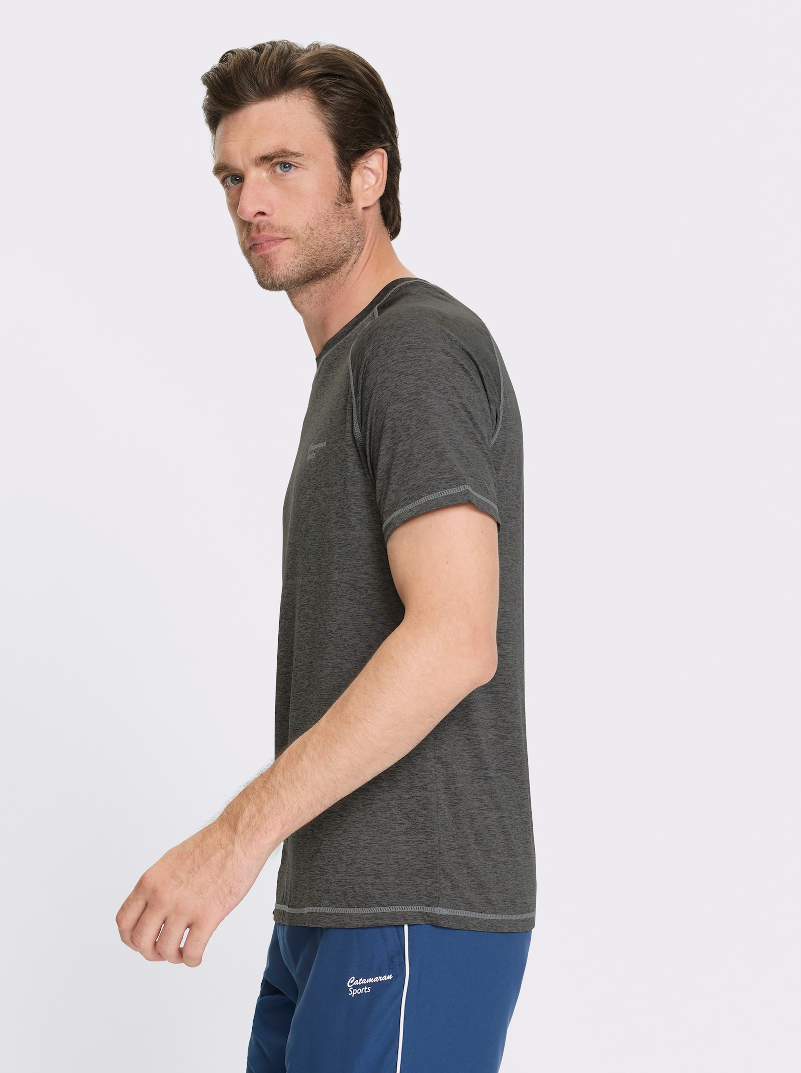 Catamaran Sports Functioneel shirt, ademend en sneldrogend - grijs gemêleerd