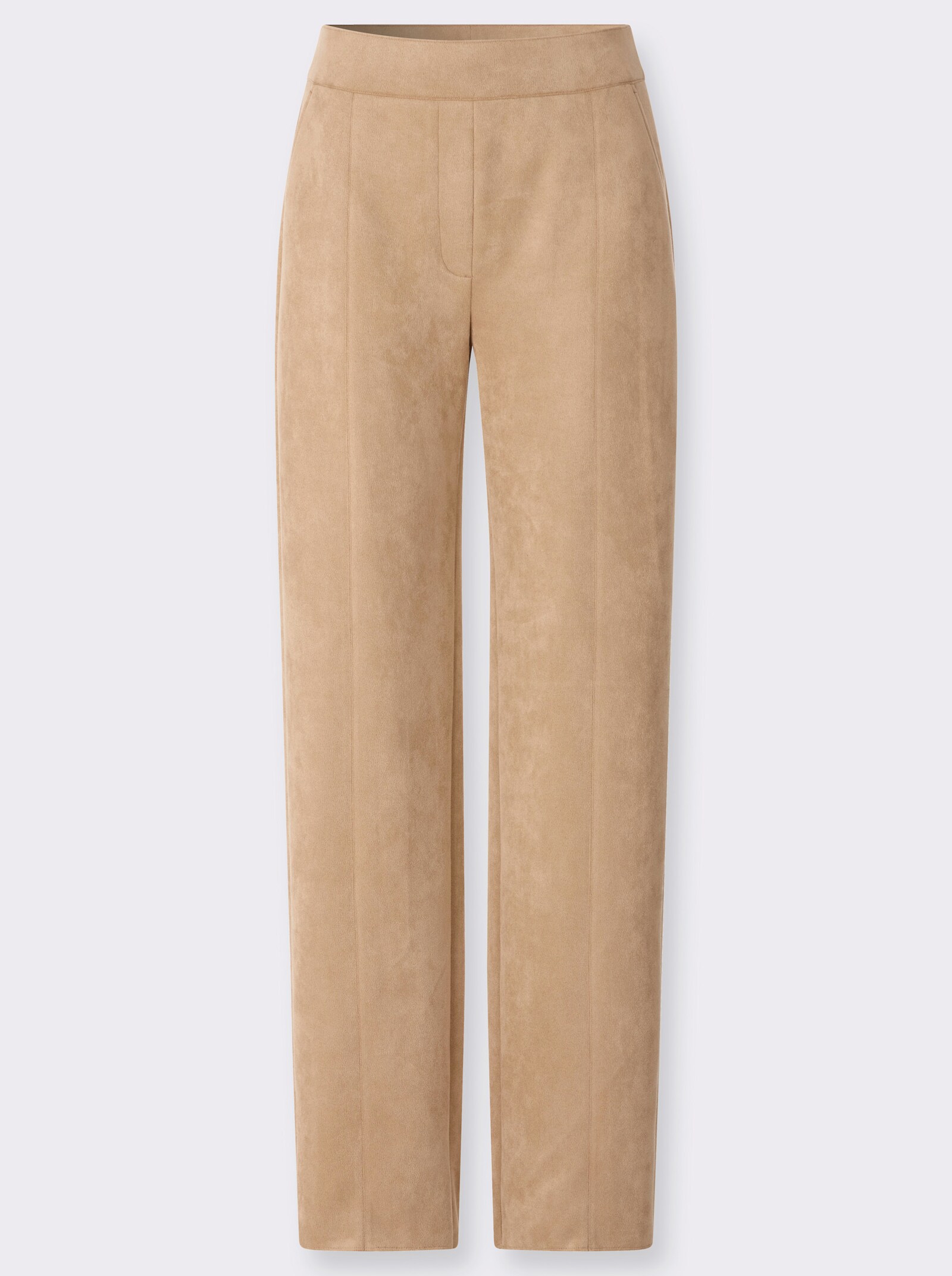 Hose in Veloursleder-Optik - camel