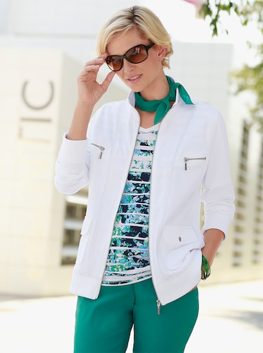 Shirtjacke aus reiner Baumwolle - weiß