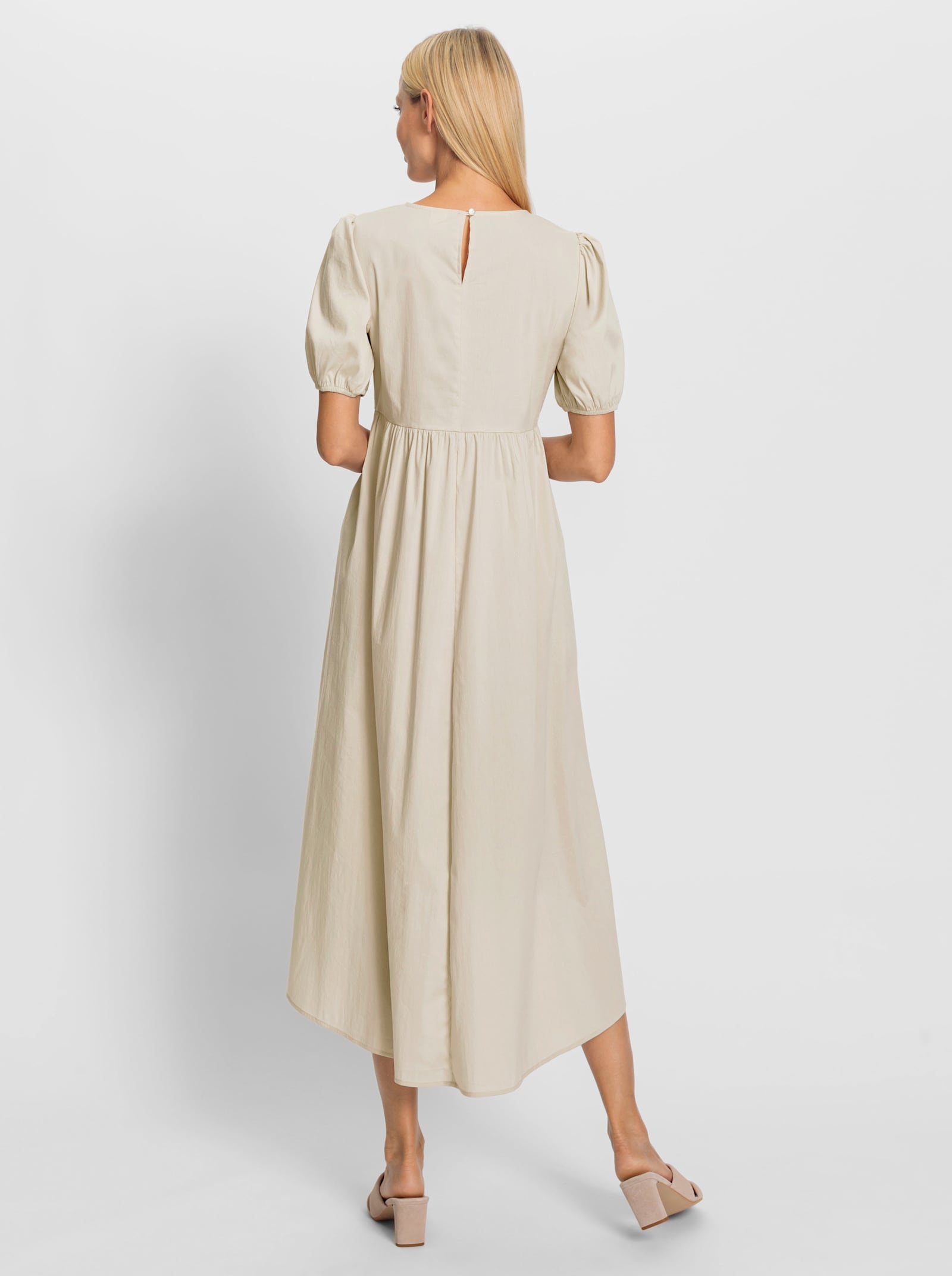 heine Sommerkleid mit Puffärmel - sand