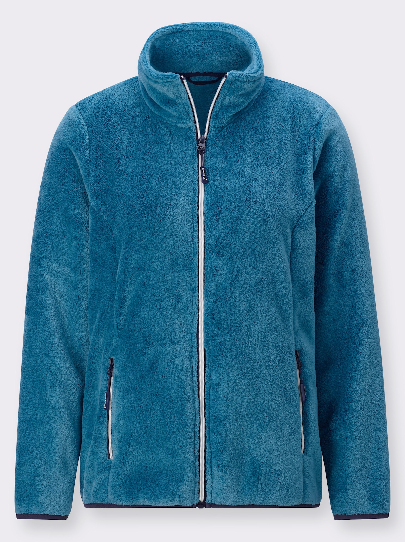Fleecejacke mit Reißverschluss-Taschen - topas