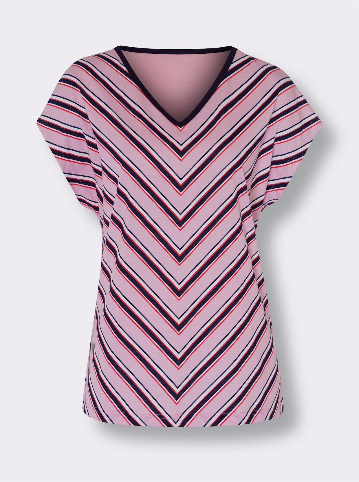 Gestreept shirt - roze/wit gestreept