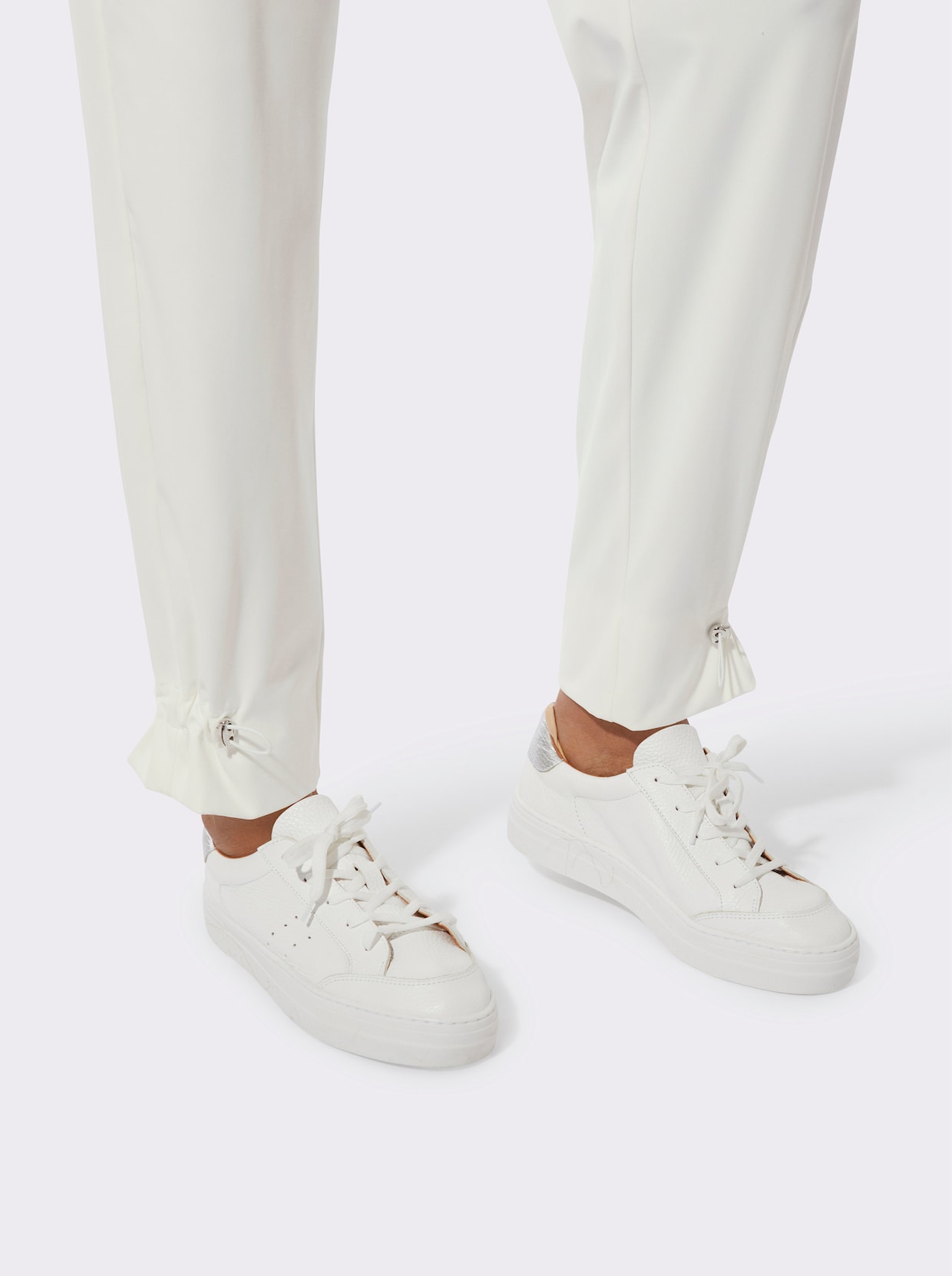 Jogg Pants in bequemer Jersey-Stretch-Qualität - ecru