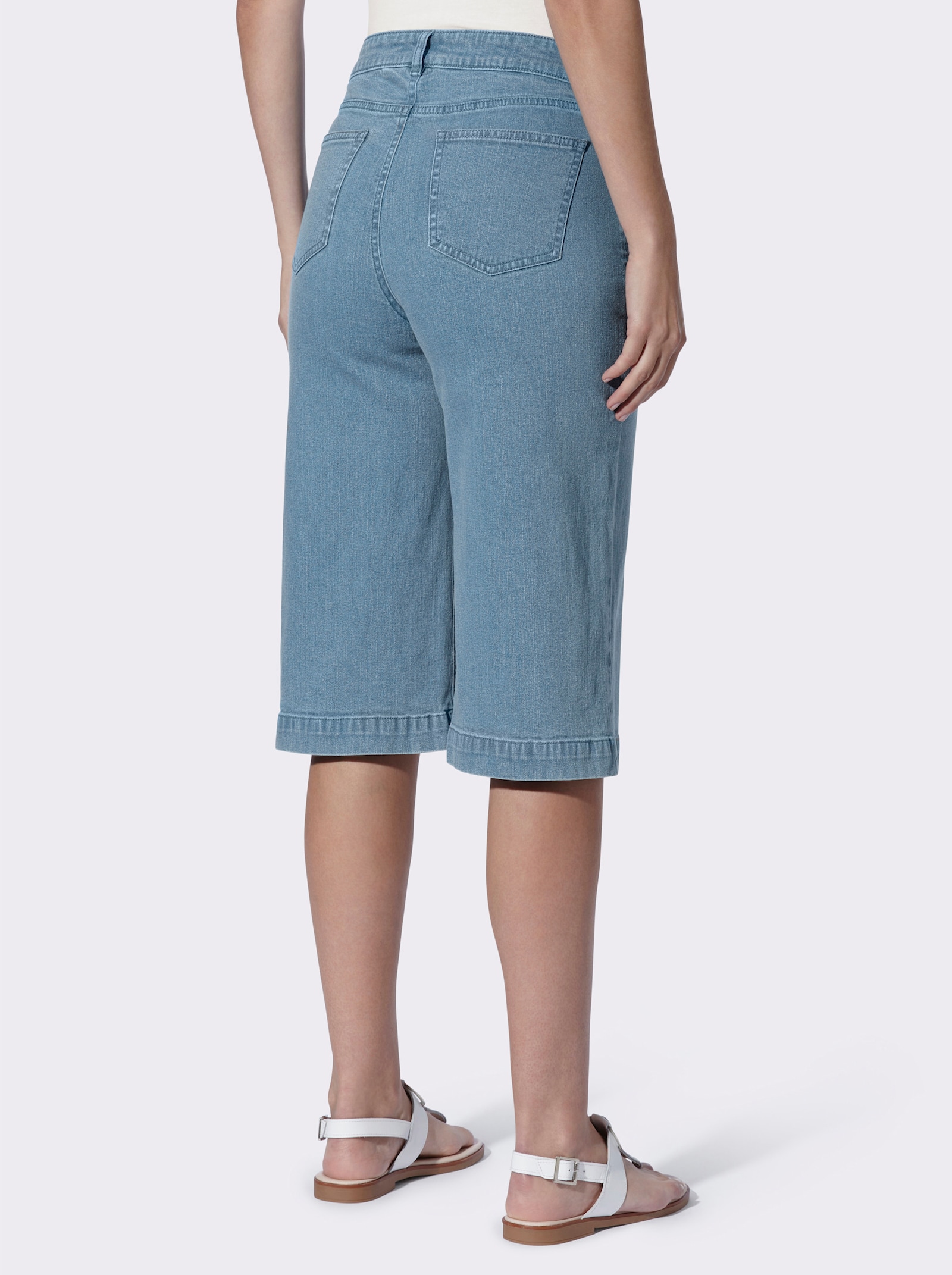 heine Jeansbermudas mit weitem Bein - blue-bleached