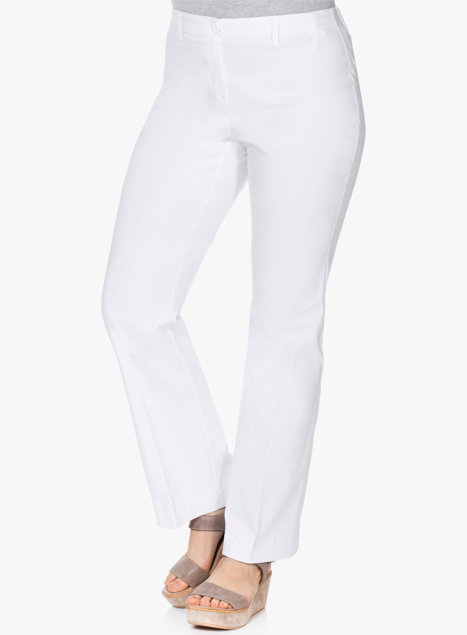 sheego Bengalinebroek in bootcut-model - wit