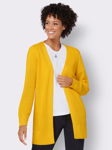 Veste en tricot - jaune soleil