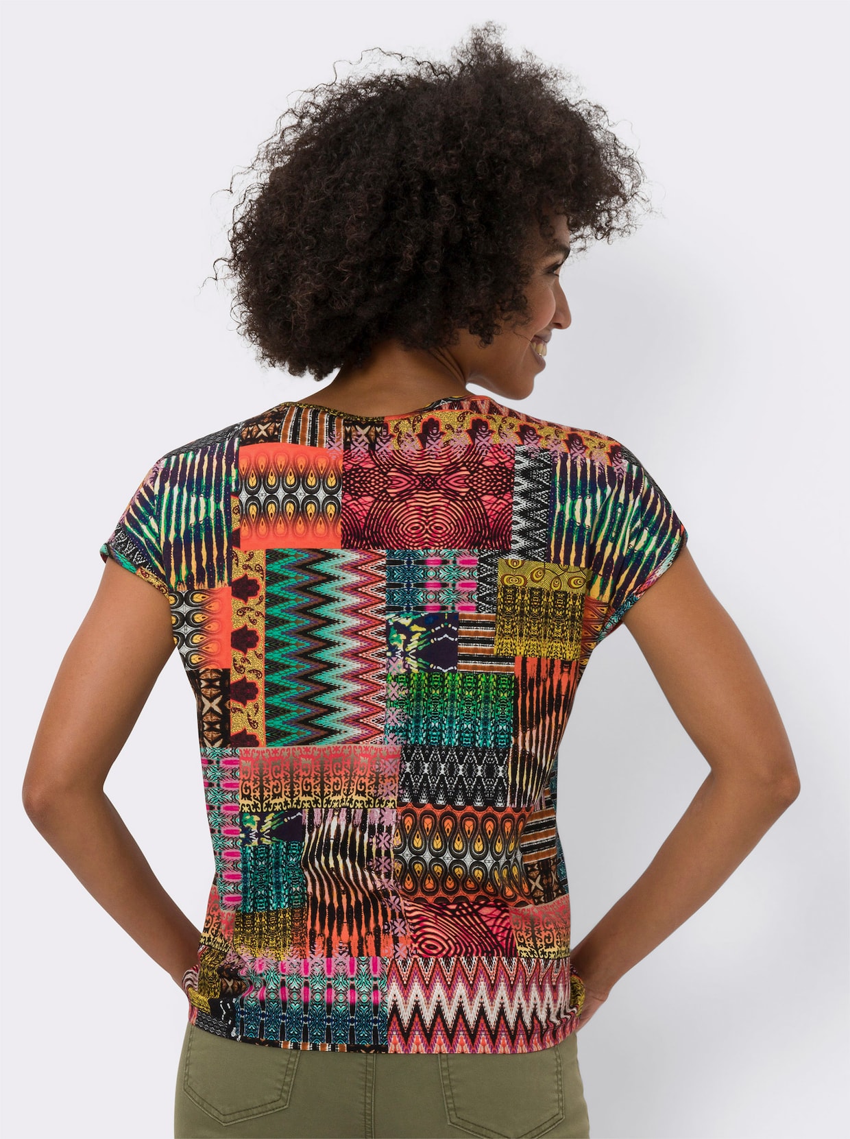 heine Shirt met print - terra/rood bedrukt