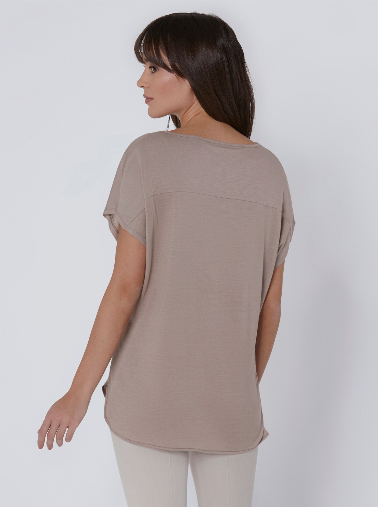 CREATION L PREMIUM Modal-Seiden-Shirt - taupe