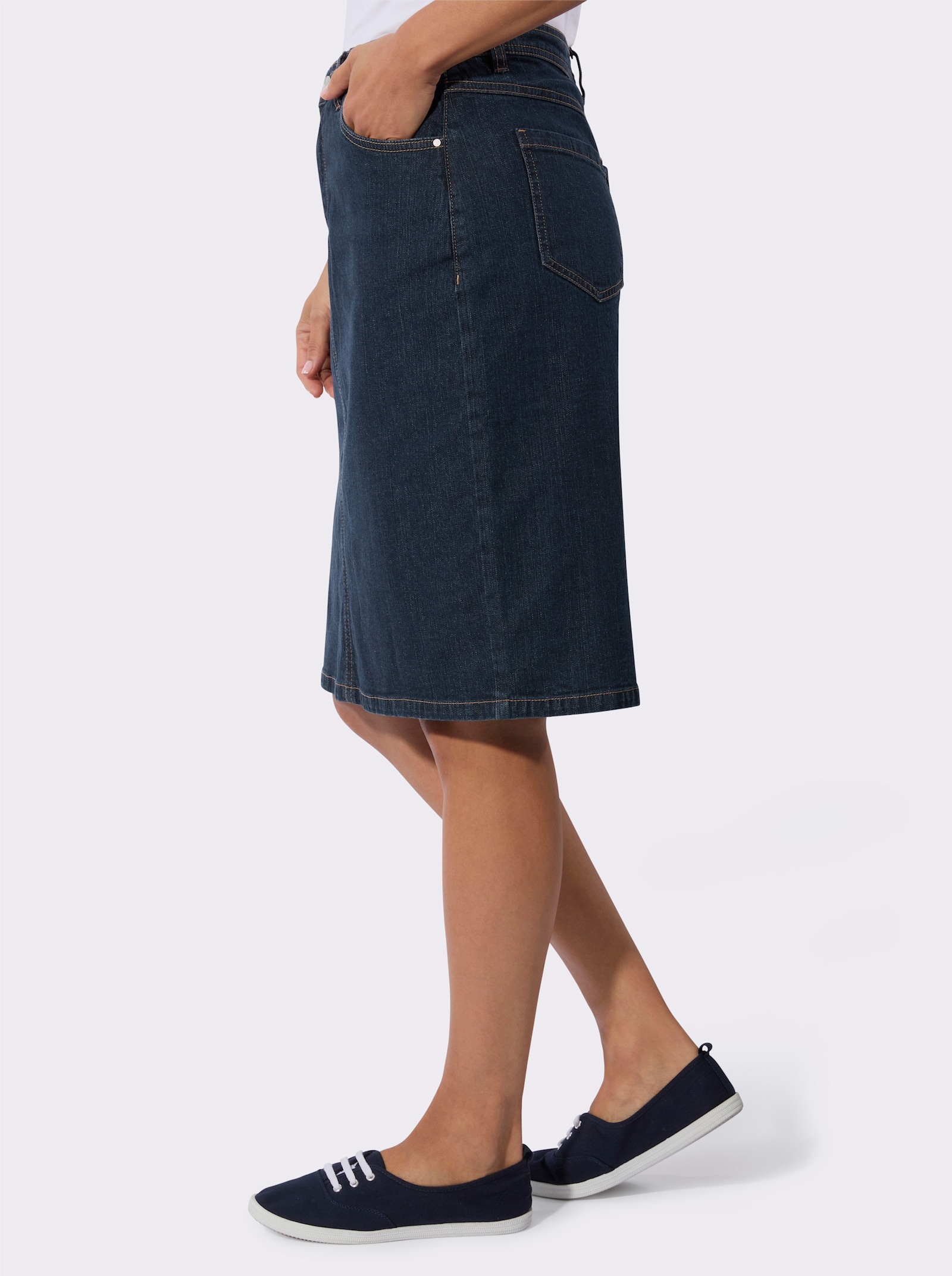 Jeansrock in 5-Pocket-Form - dark blue