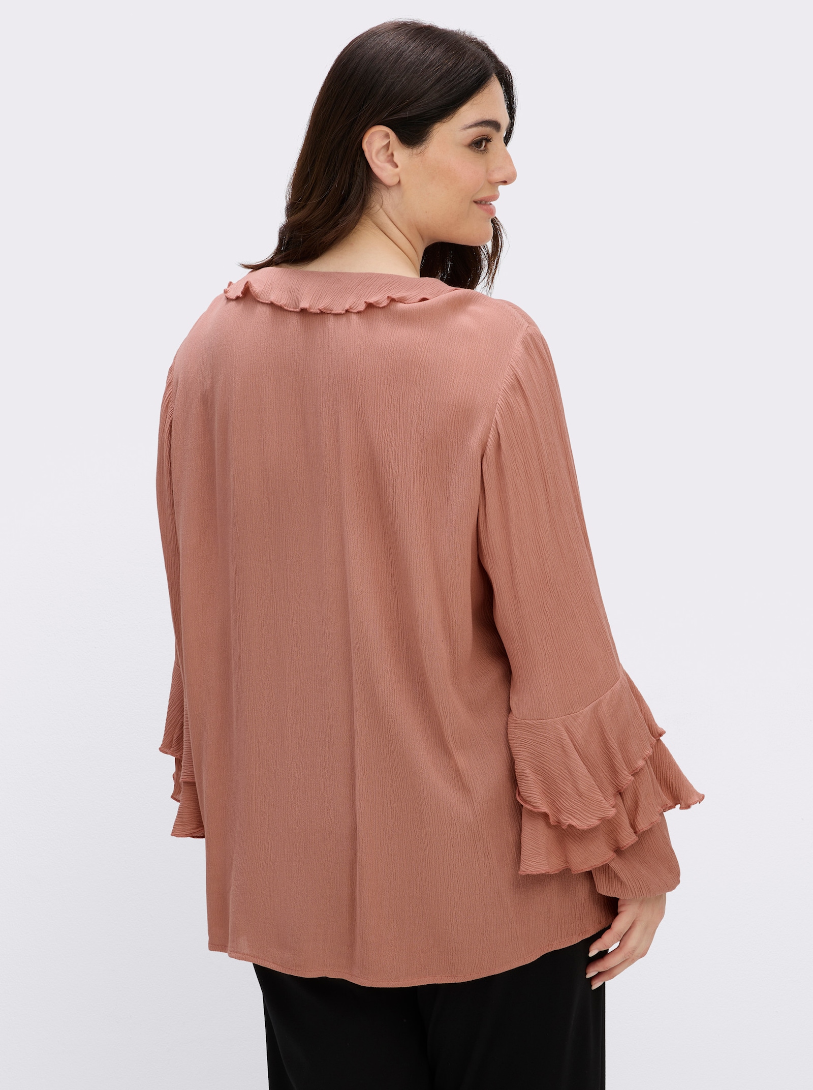 sheego Tunika mit Volants - rosenholz