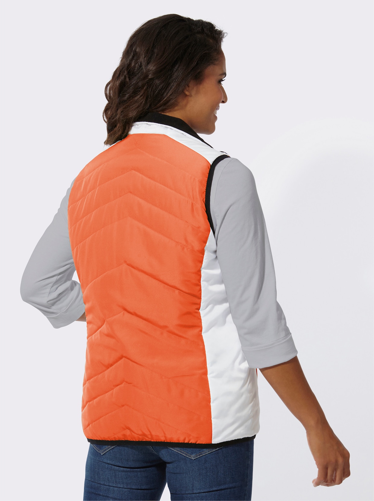 Bodywarmer - oranje/ecru