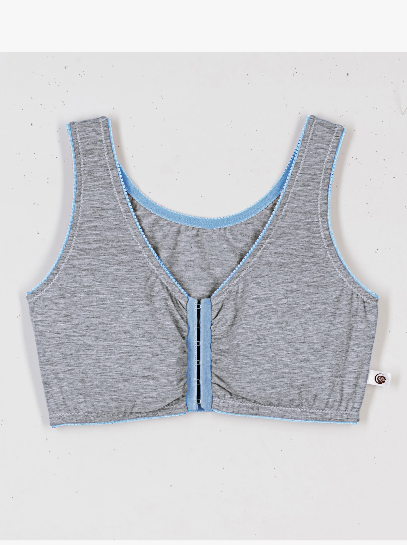 wäschepur Bustier mit Vorderverschluss - 3x grau-melange