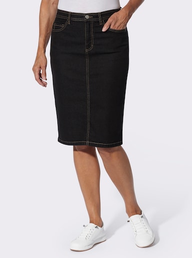 Jeansrock in 5-Pocket-Form - black denim