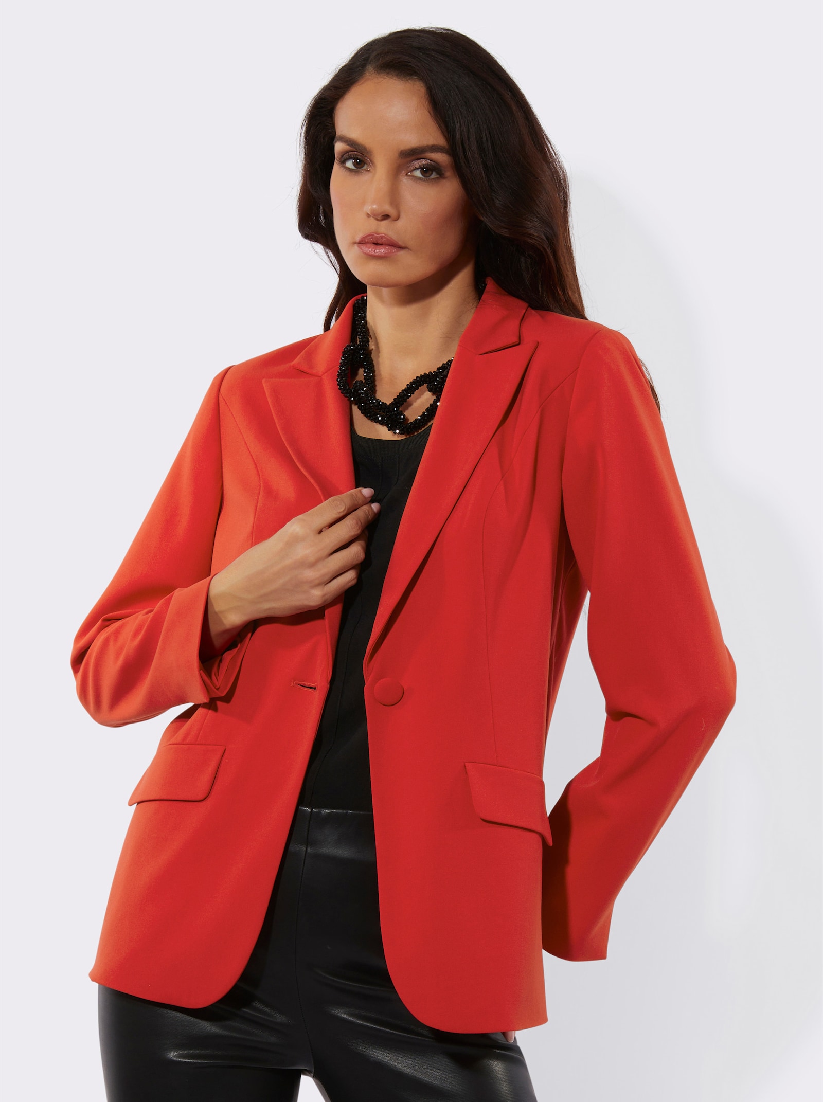  Blazer mit Knopfverschluss - rot