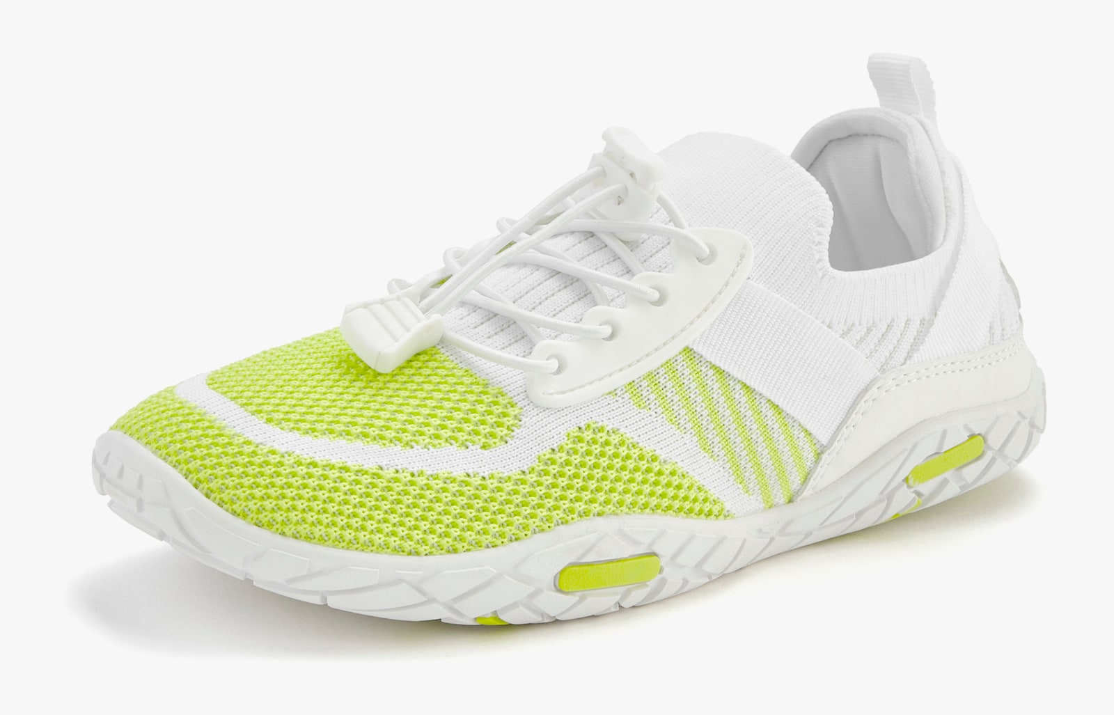 LASCANA Sneaker - weiß/lime