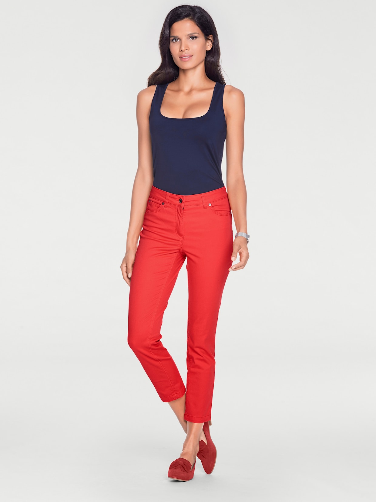 heine Jeans effet ventre plat - hibiscus