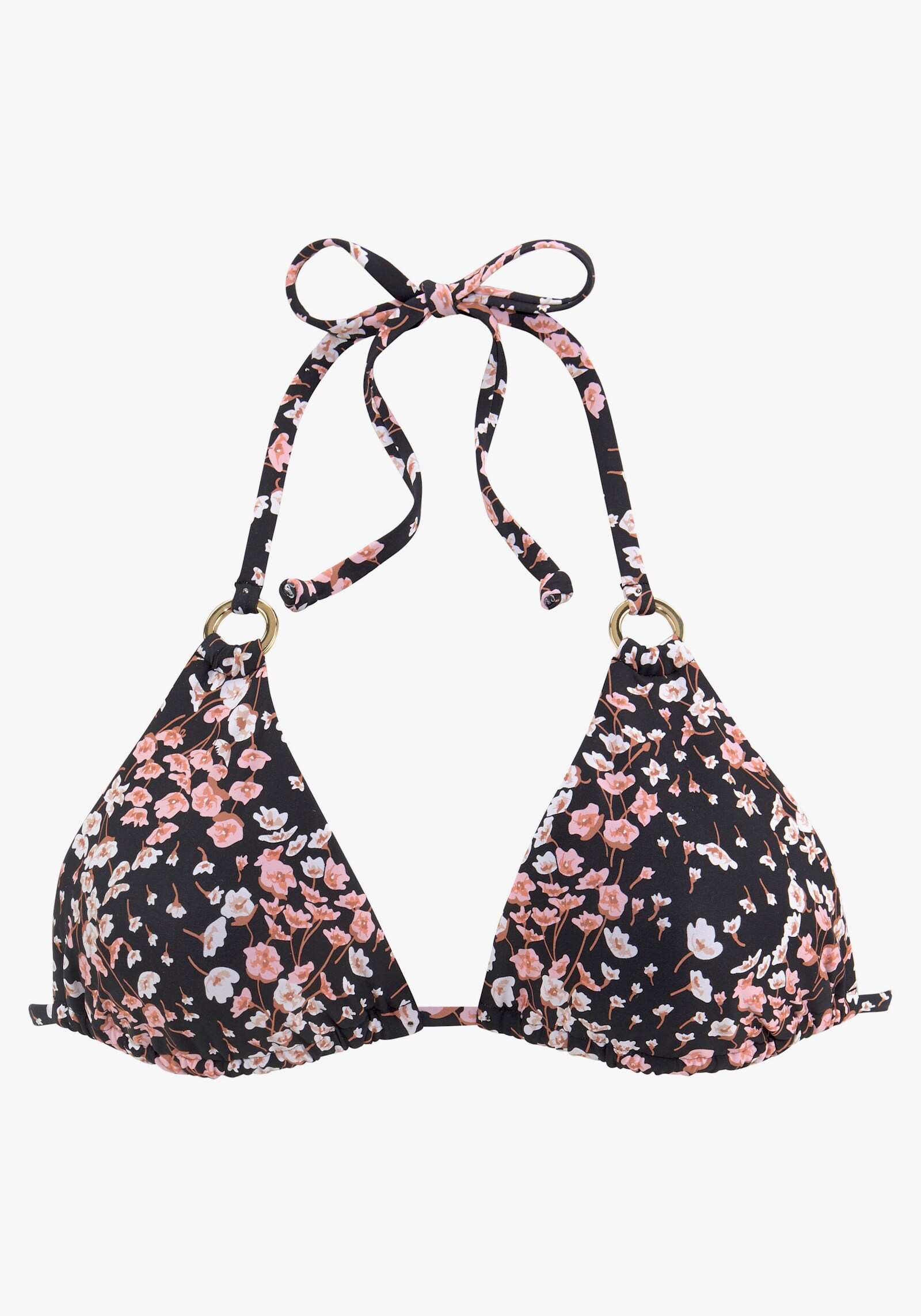 LASCANA Triangel-Bikini-Top - schwarz-bedruckt