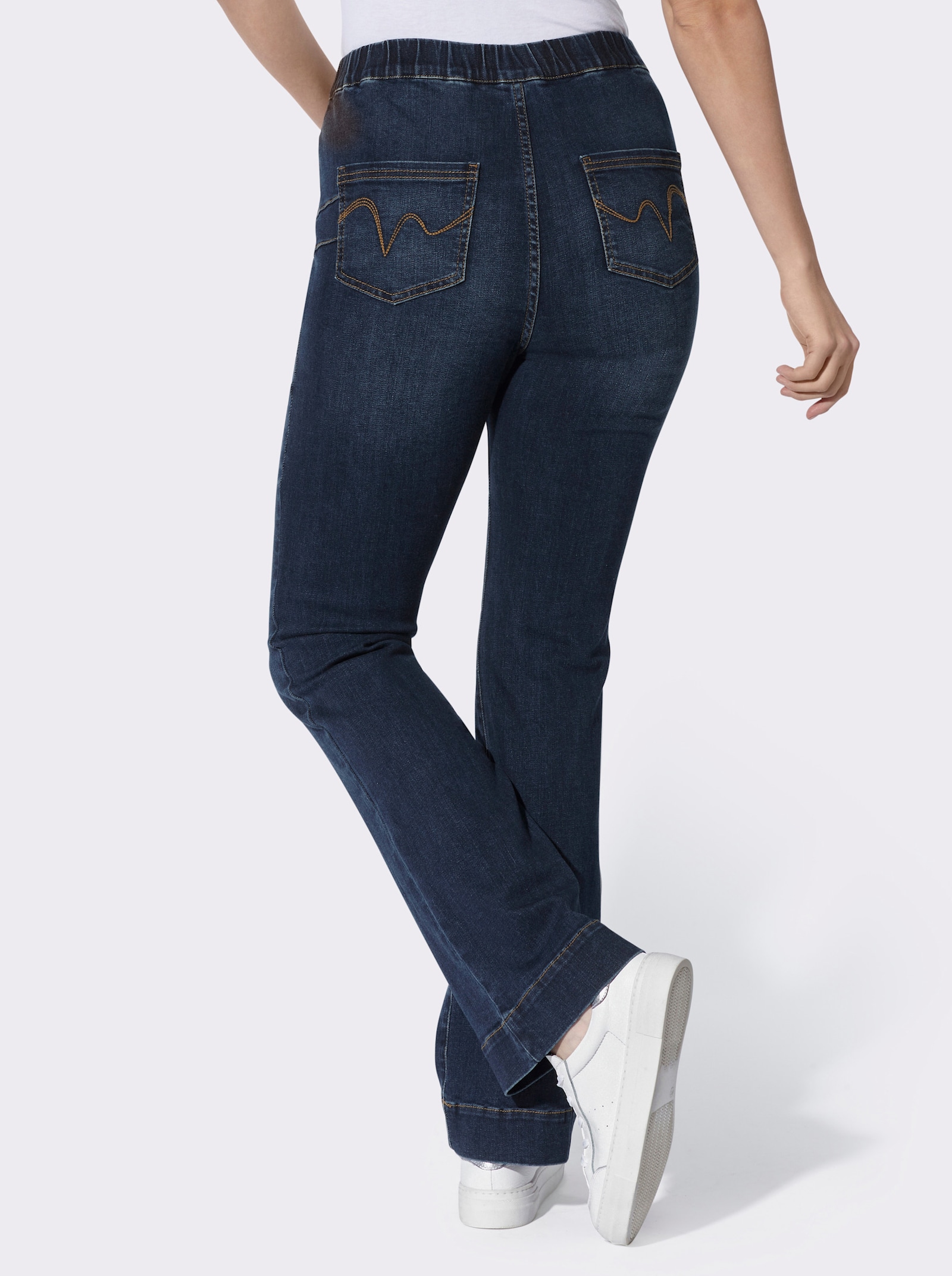 heine Schlupfjeans in Bootcut-Form - dark blue