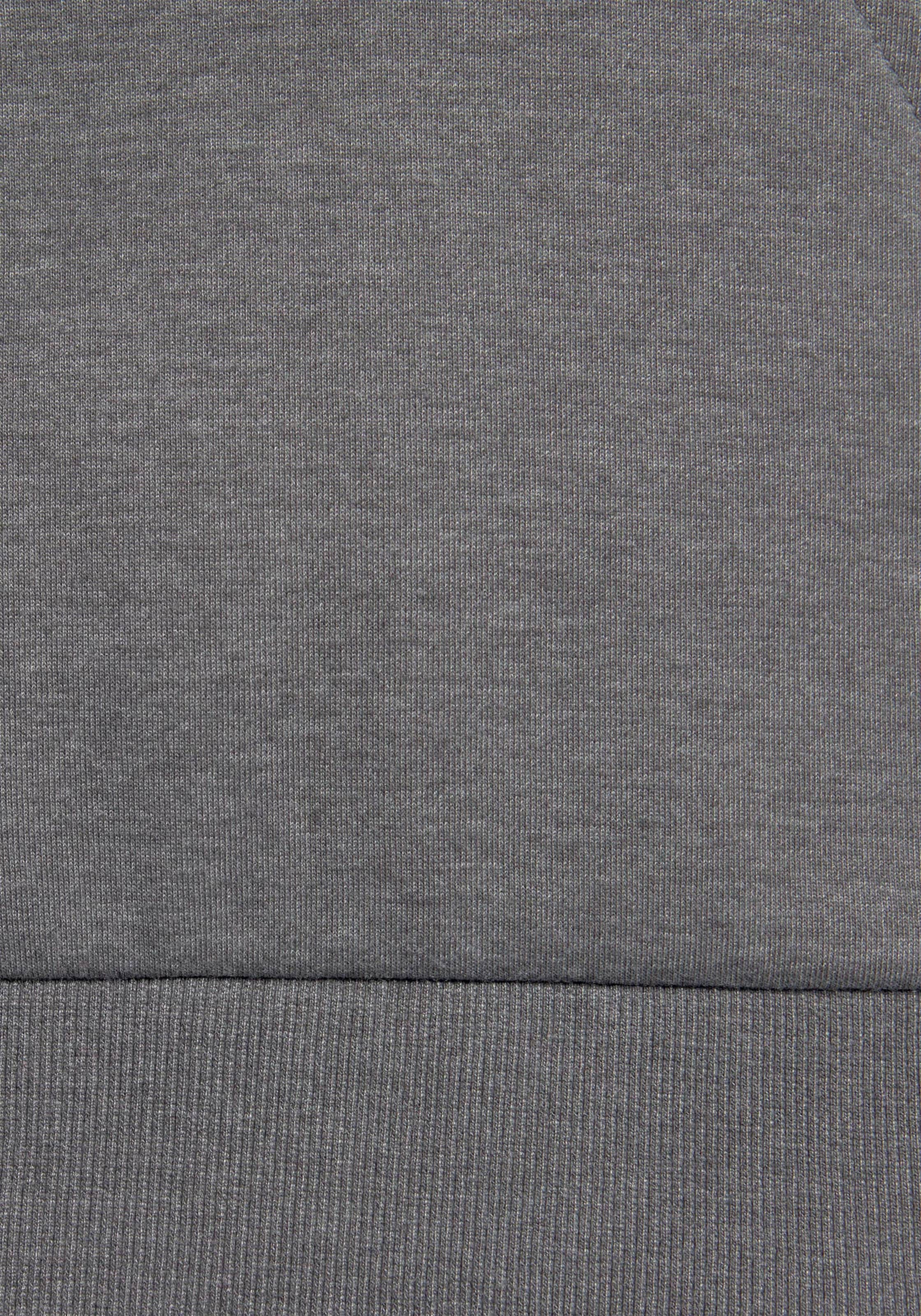 Damenmode Shirts Bench. Kapuzensweatshirt in anthrazit-meliert-schwarz 