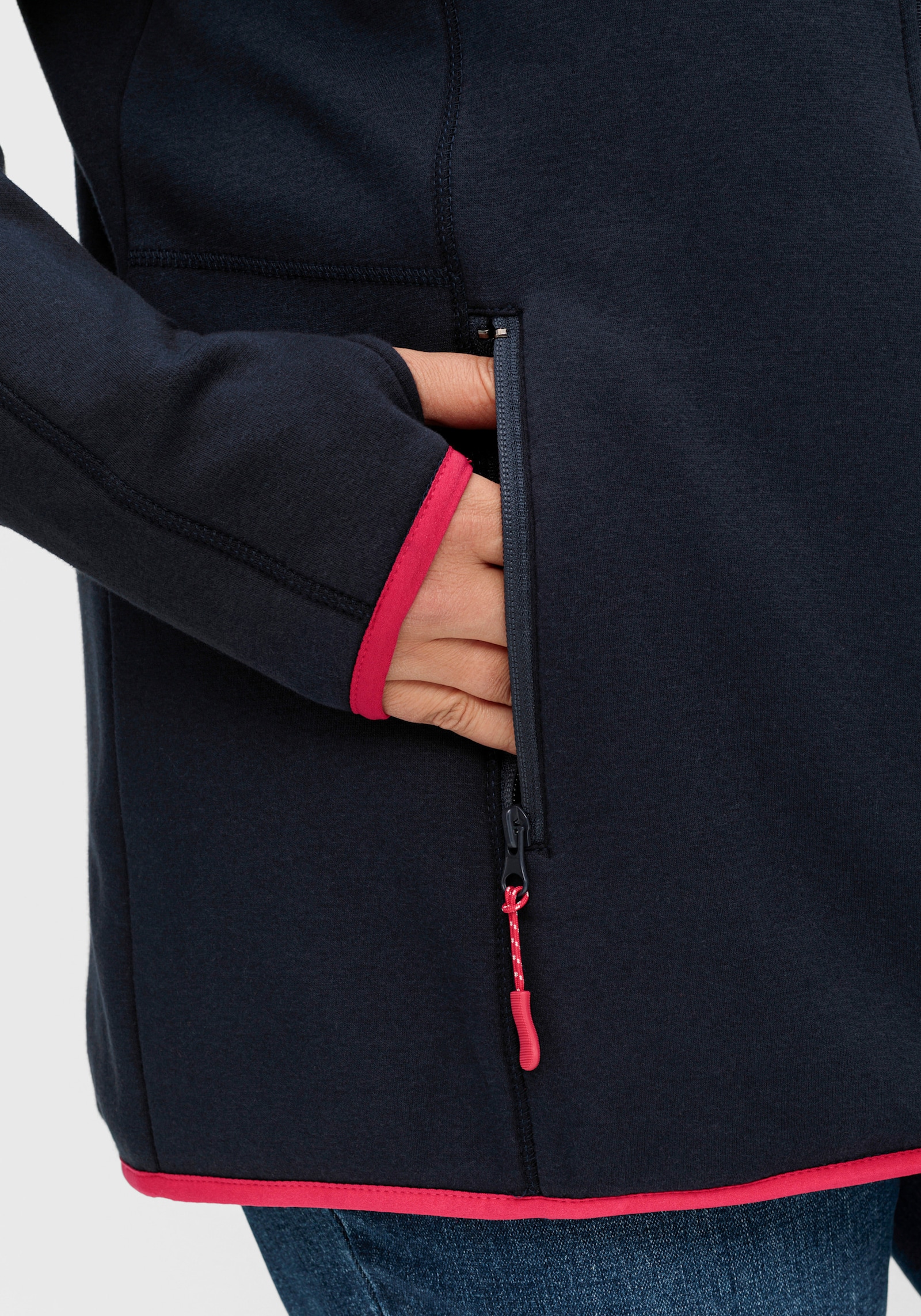 sheego Functioneel jack van fleece, temperatuurregulerend - diepblauw