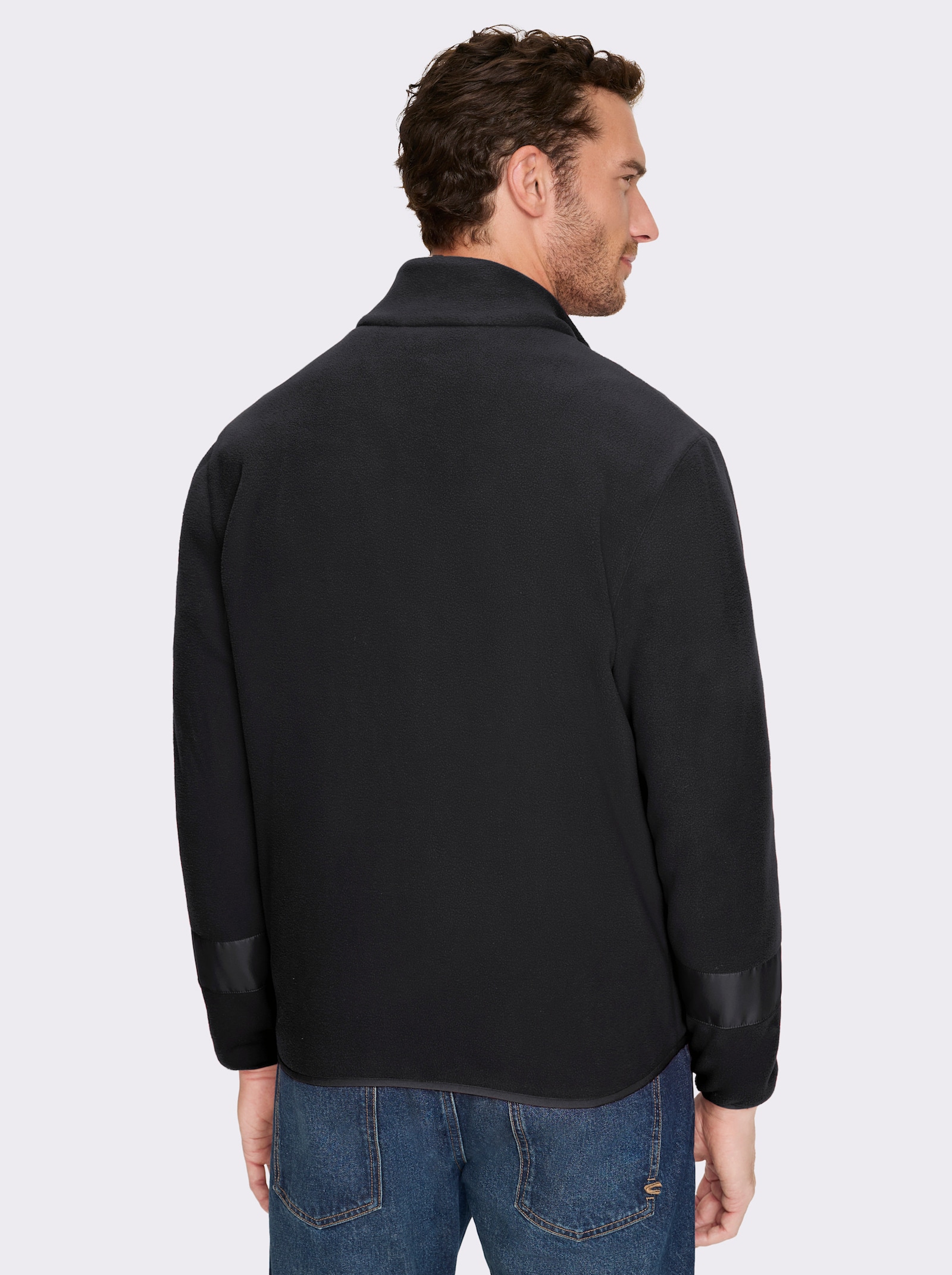 Marco Donati Fleecejacke mit 4 Taschen - schwarz