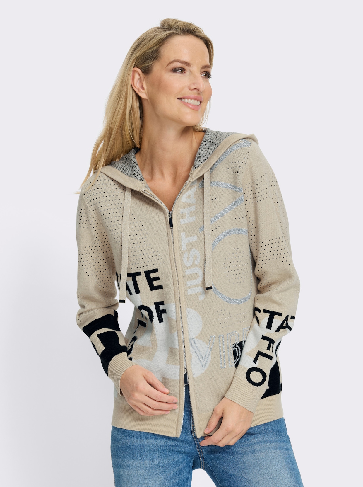heine Strickjacke - sand