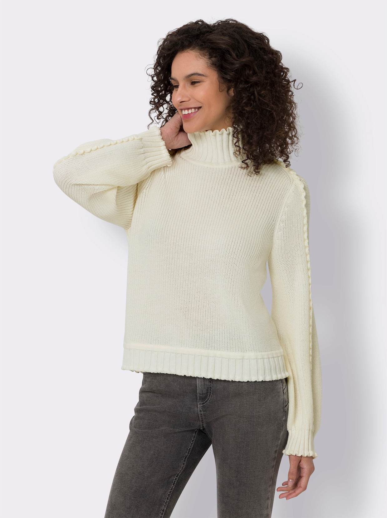 heine Stehkragenpullover - ecru