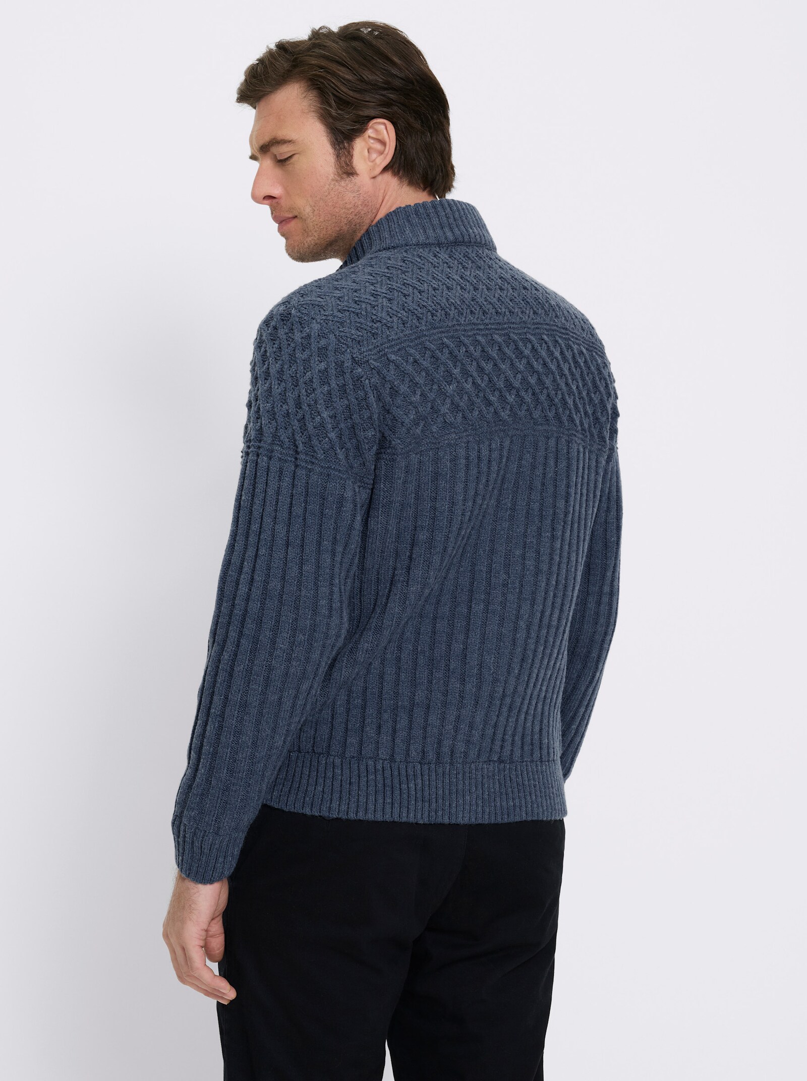 Marco Donati Strickjacke - jeansblau-meliert