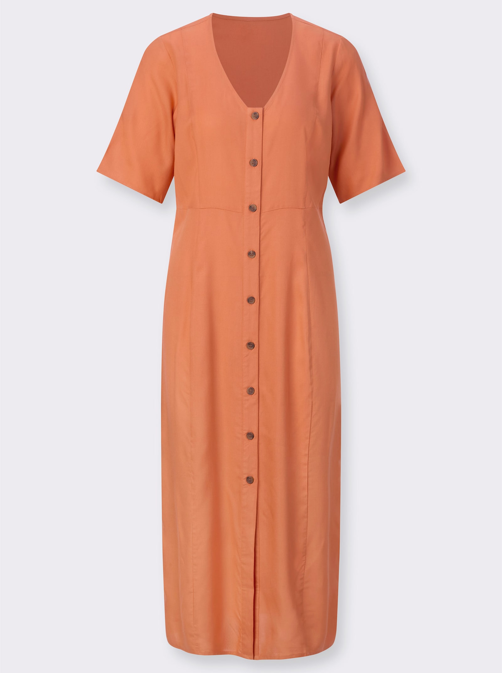 Sommerkleid aus reiner Viskose - papaya