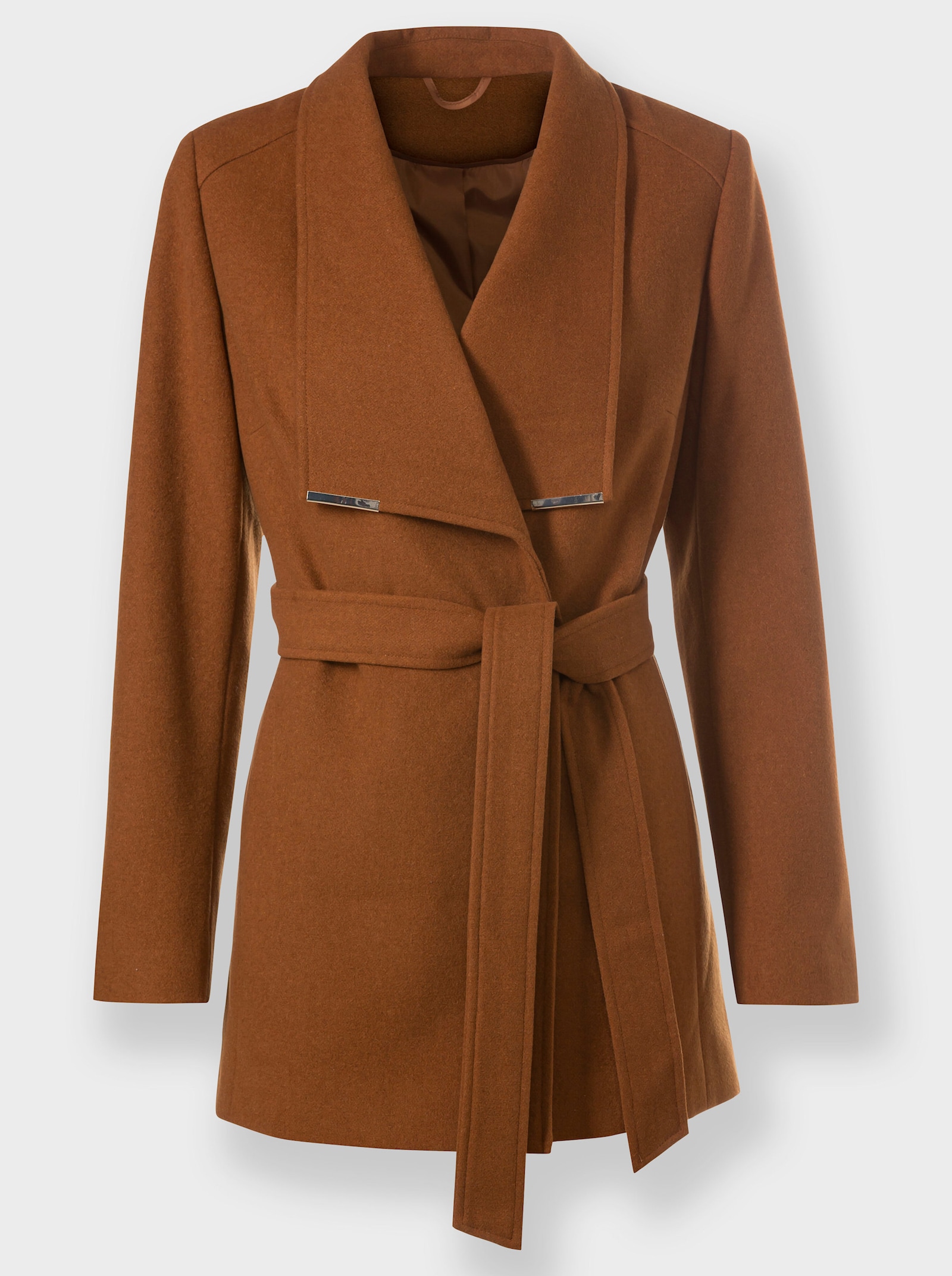 heine Winterjacke mit Druckknöpfen - cognac