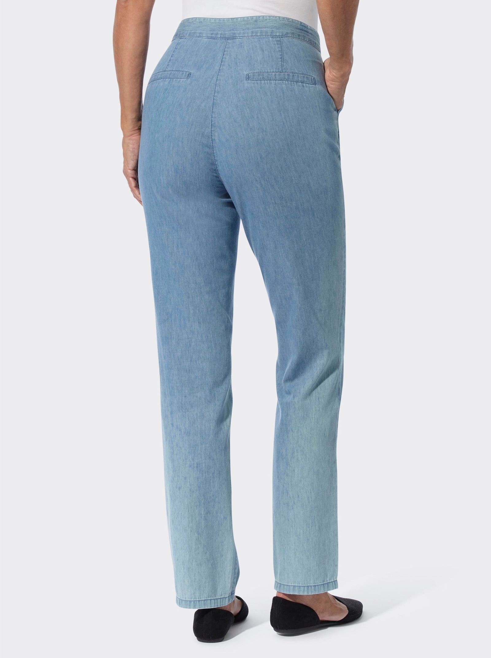 Jeans van licht katoen - blue-bleached