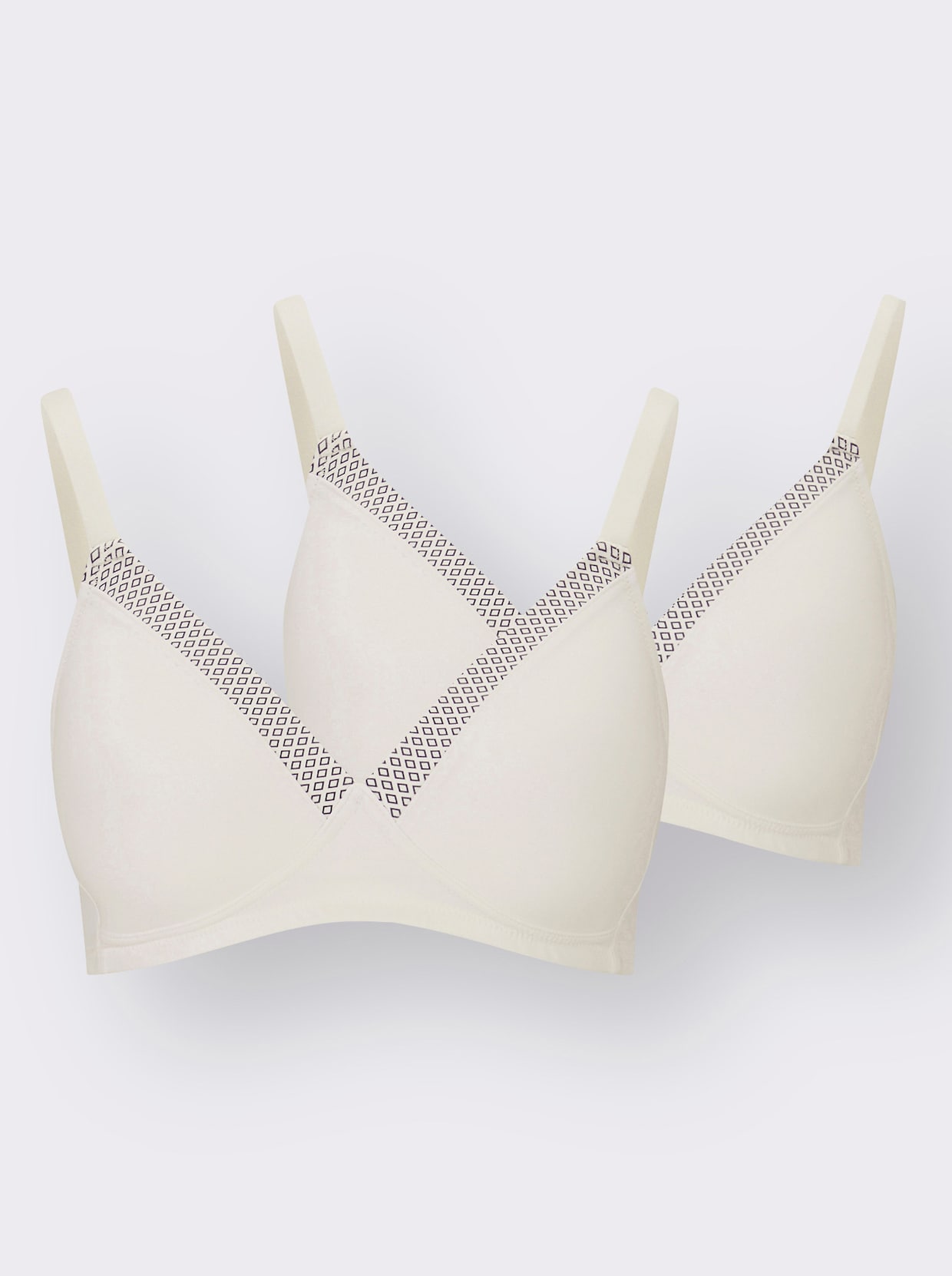 wäschepur Brassière sans armatures - blanc imprimé