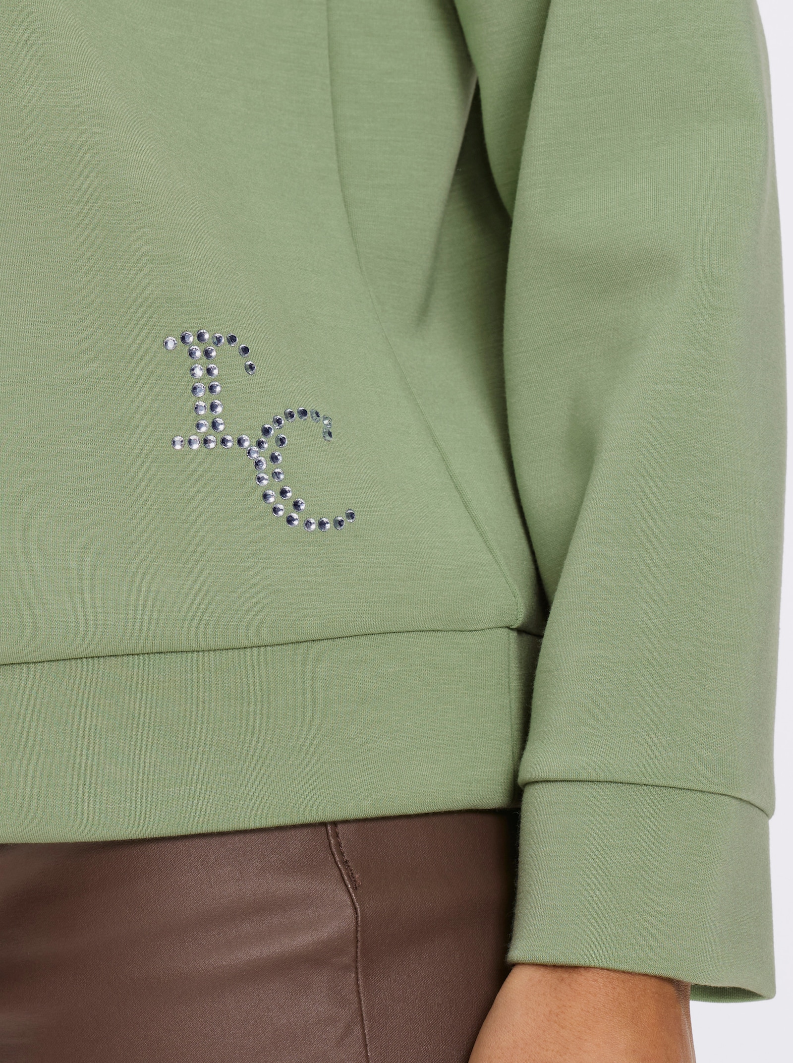 heine Sweatshirt mit Stehkragen - eucalyptus