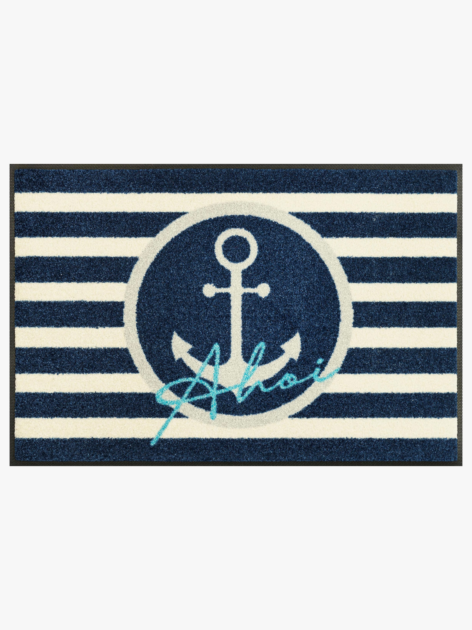 wash+dry by Kleen-Tex Fußmatte - blau-ecru