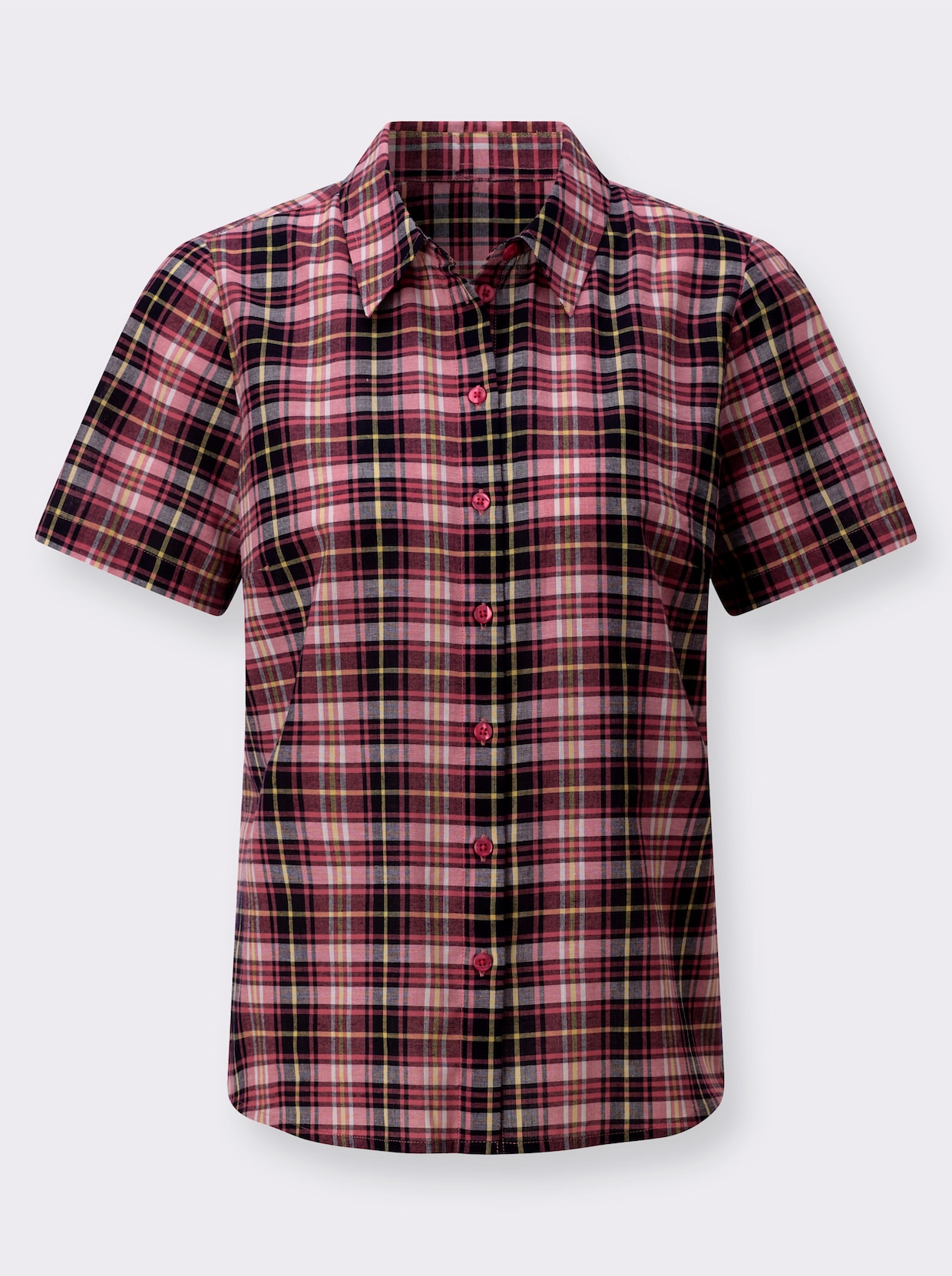Karobluse - flamingo-marine-kariert