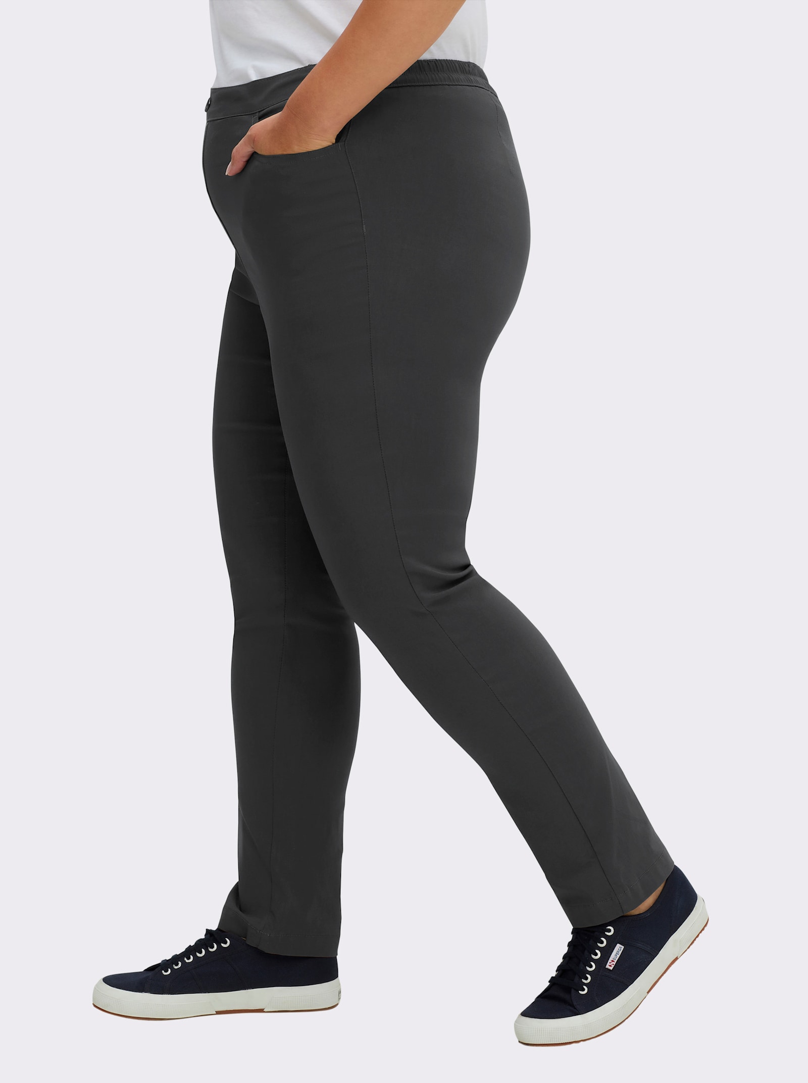 Bengalinhose mit Zierreißverschlüssen - anthrazit