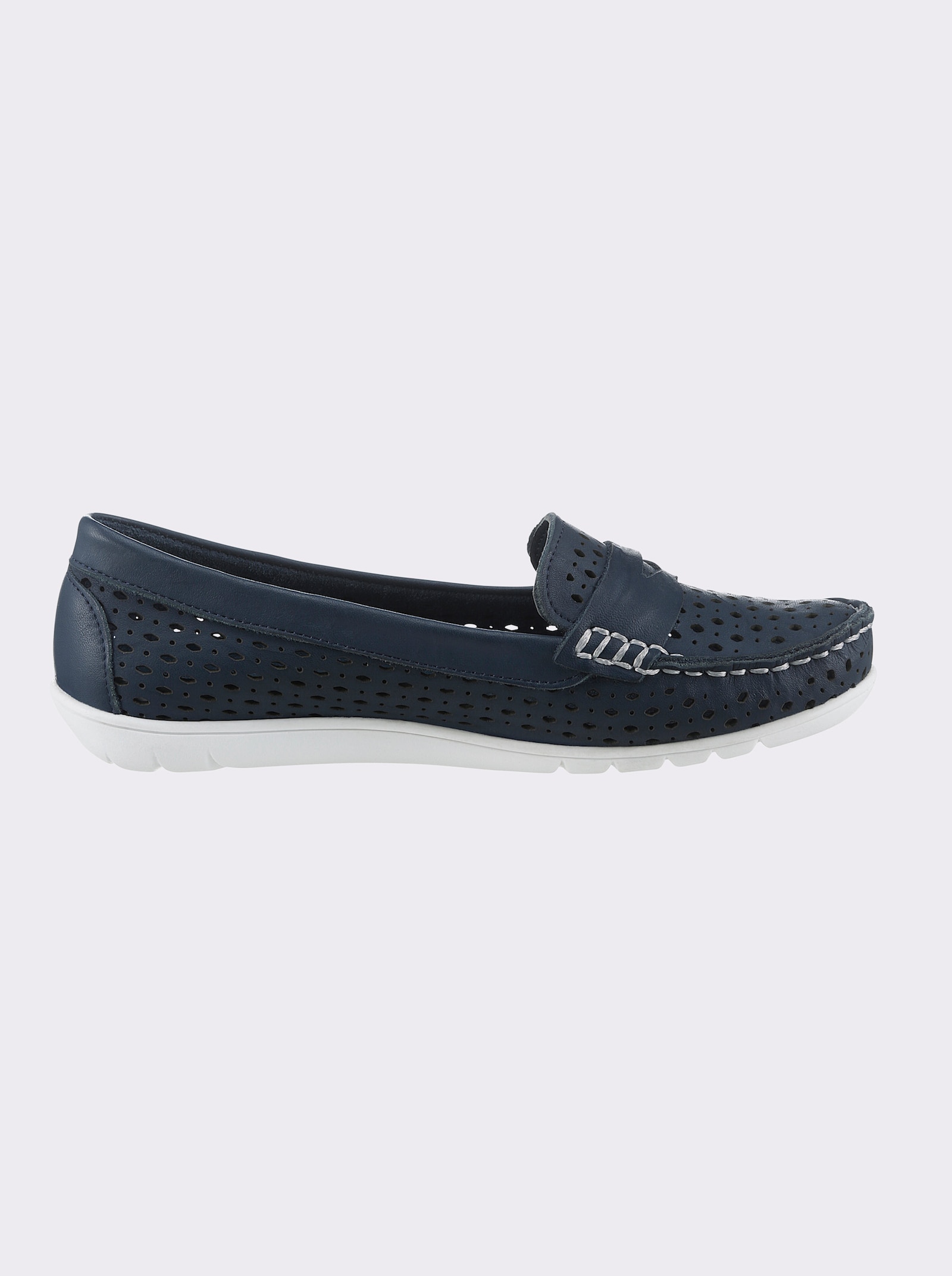 Gemini Slipper mit Lochmuster - jeansblau
