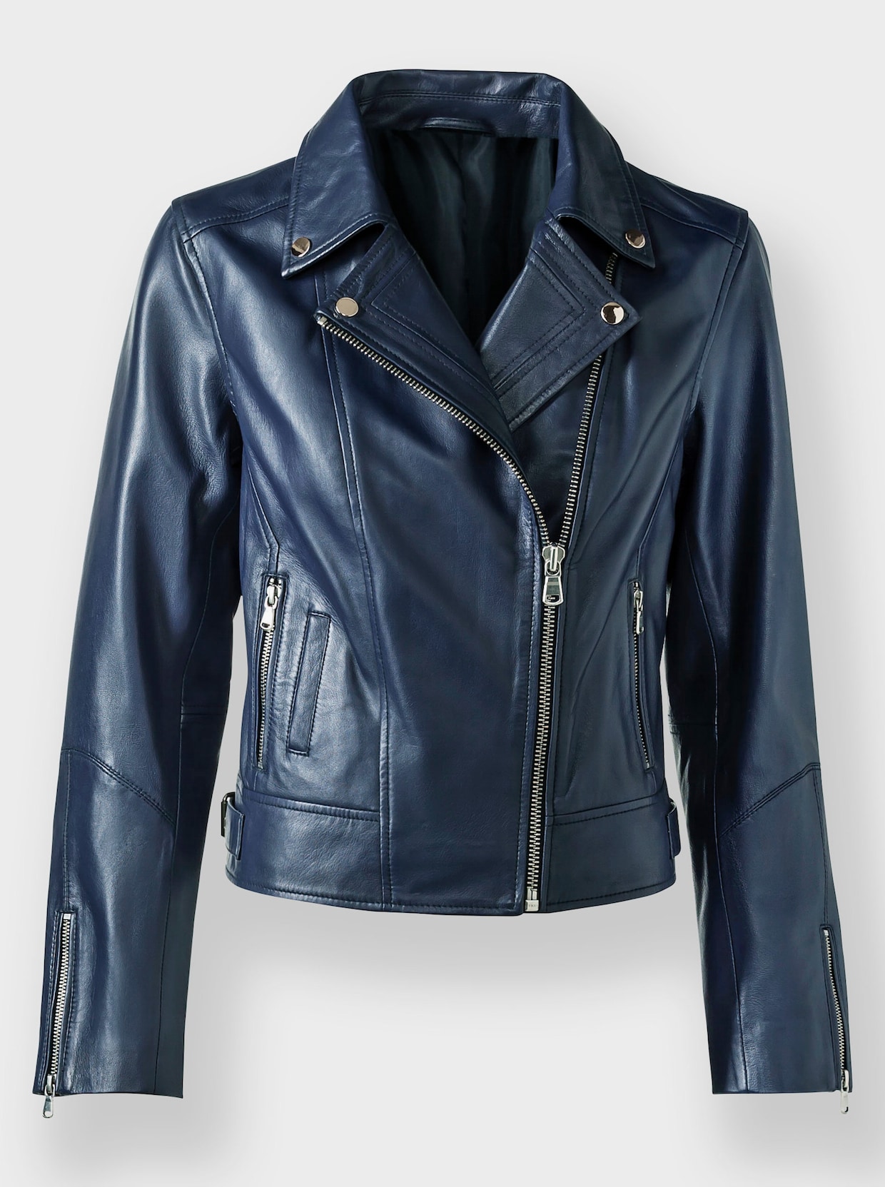 heine Lederjacke - marine