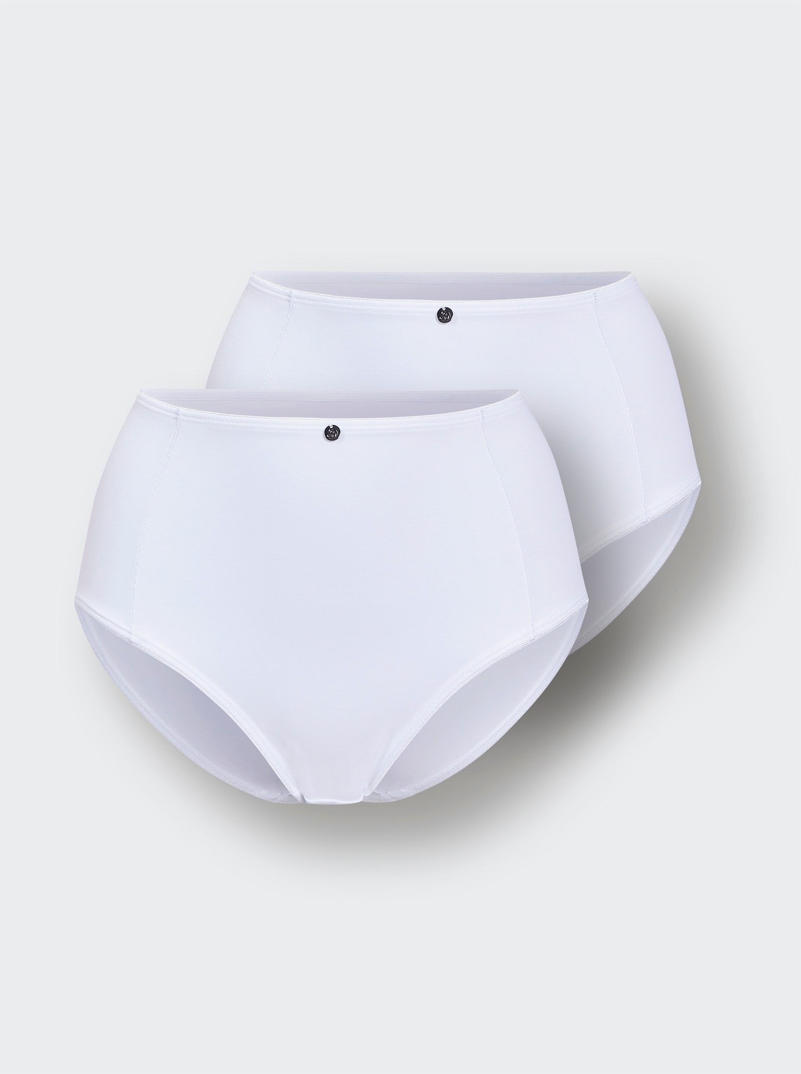 wäschepur Hüftslip mit leicht glänzender Naht - 2x weiß