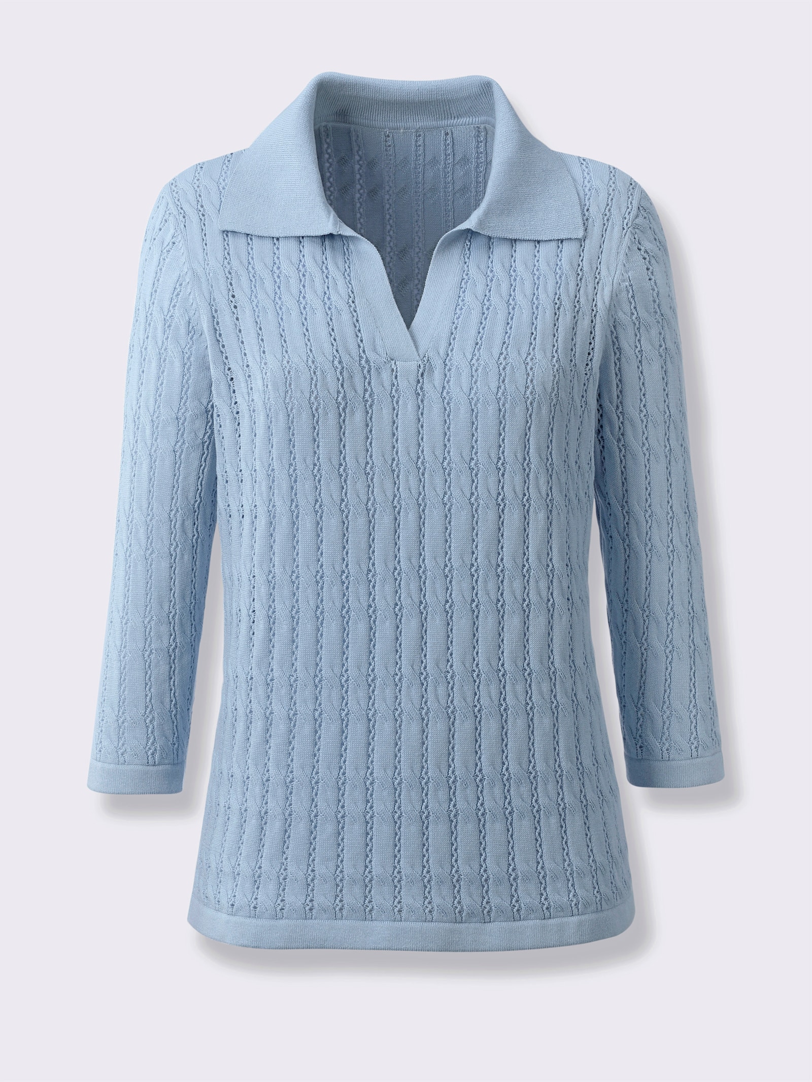 Polopullover - eisblau