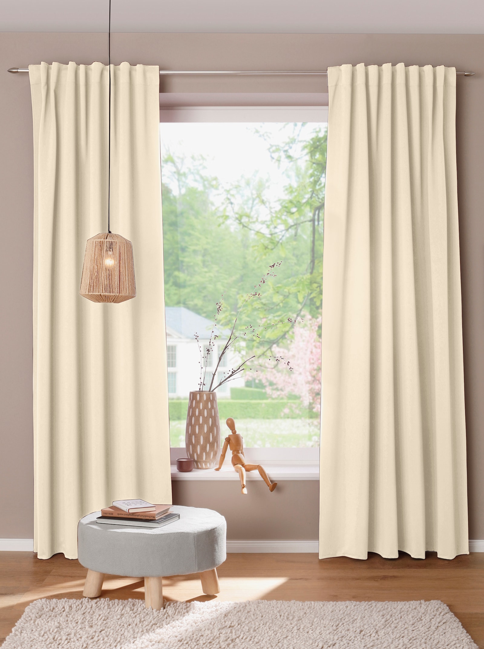 Zatemňovací závěs - béžová